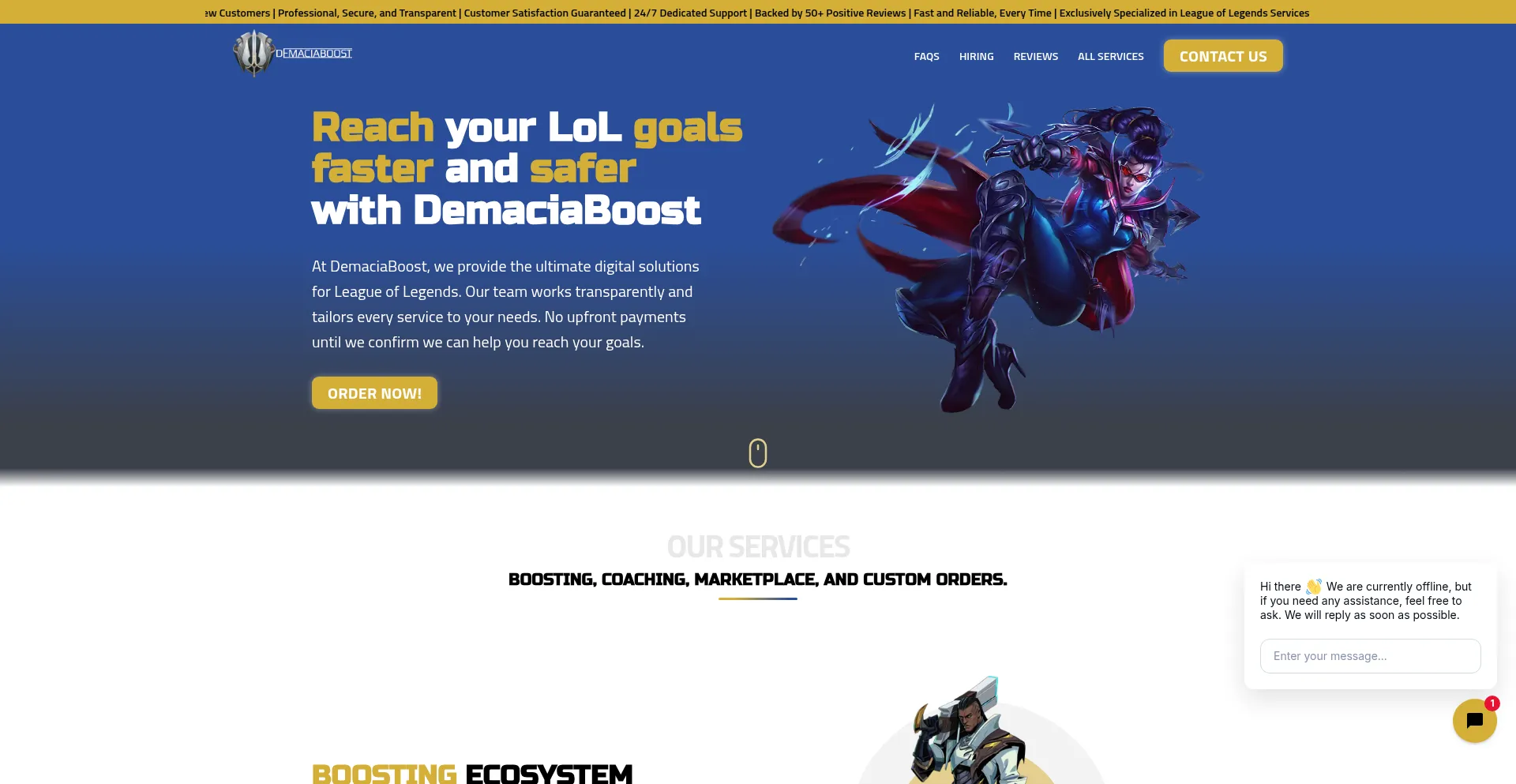 Demaciaboost.com Screenshot
