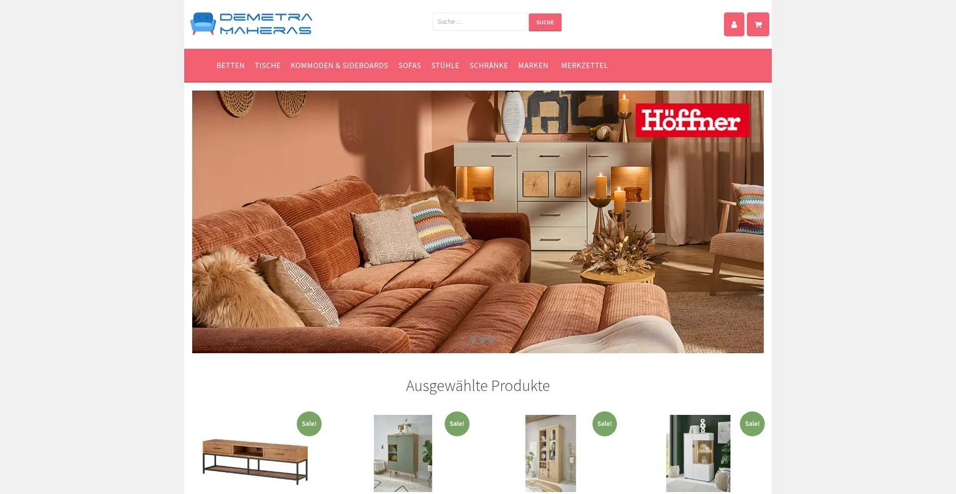 Website screenshot of Demetramaheras.com