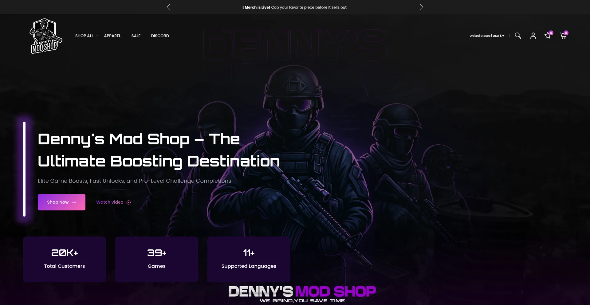 Dennysmodshop.com Screenshot