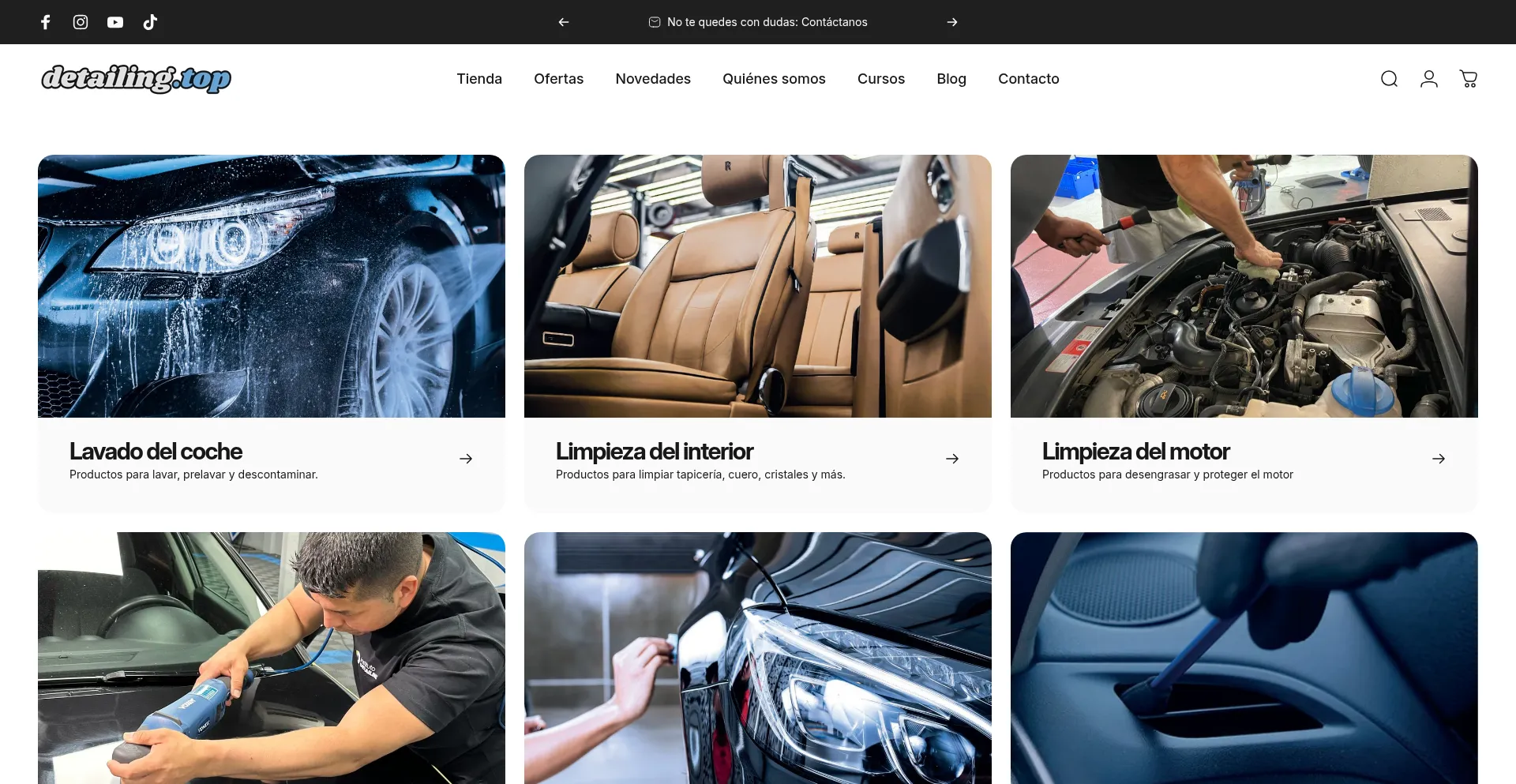 Website screenshot of Detailing.top