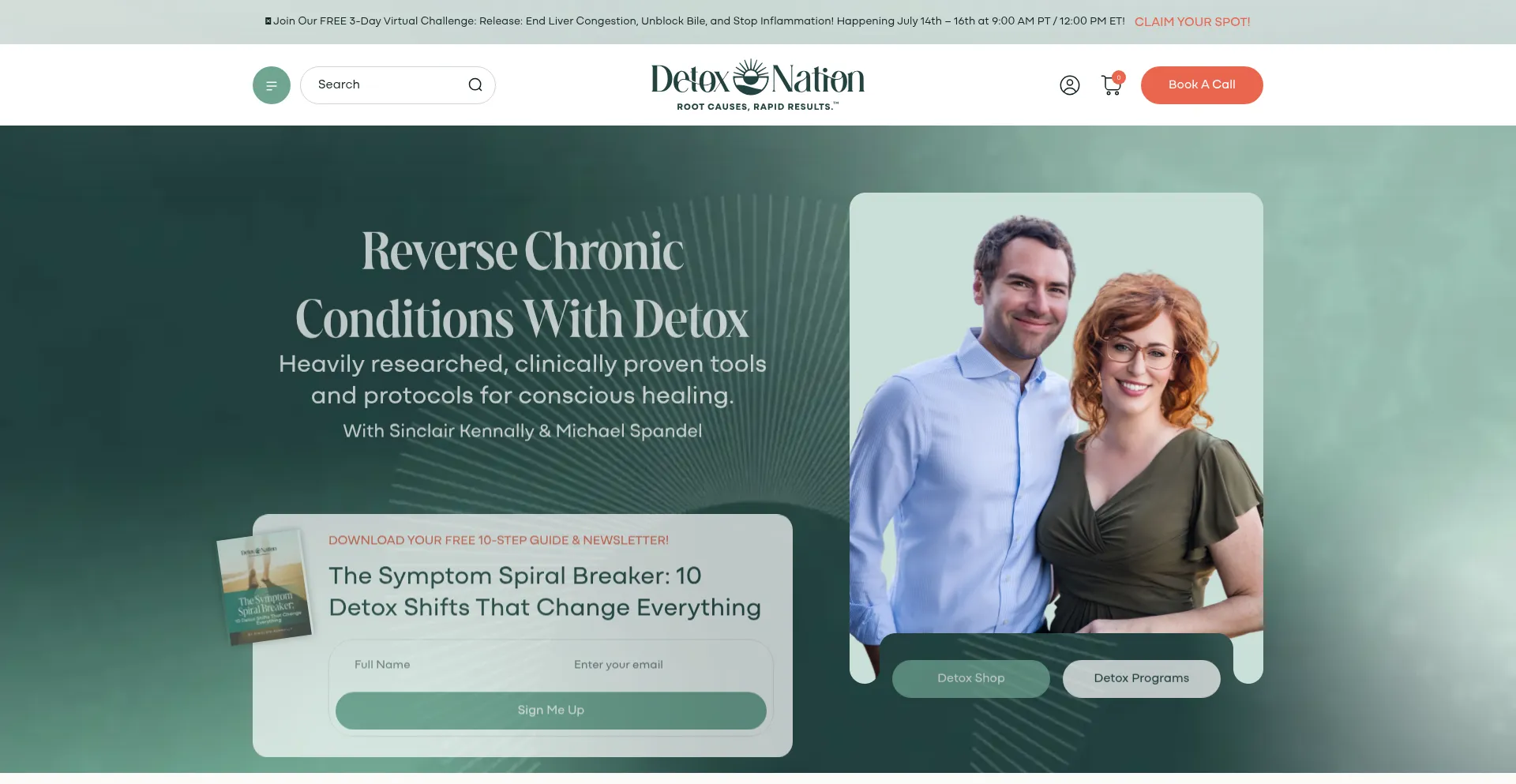 Website screenshot of Detoxrejuvenation.com