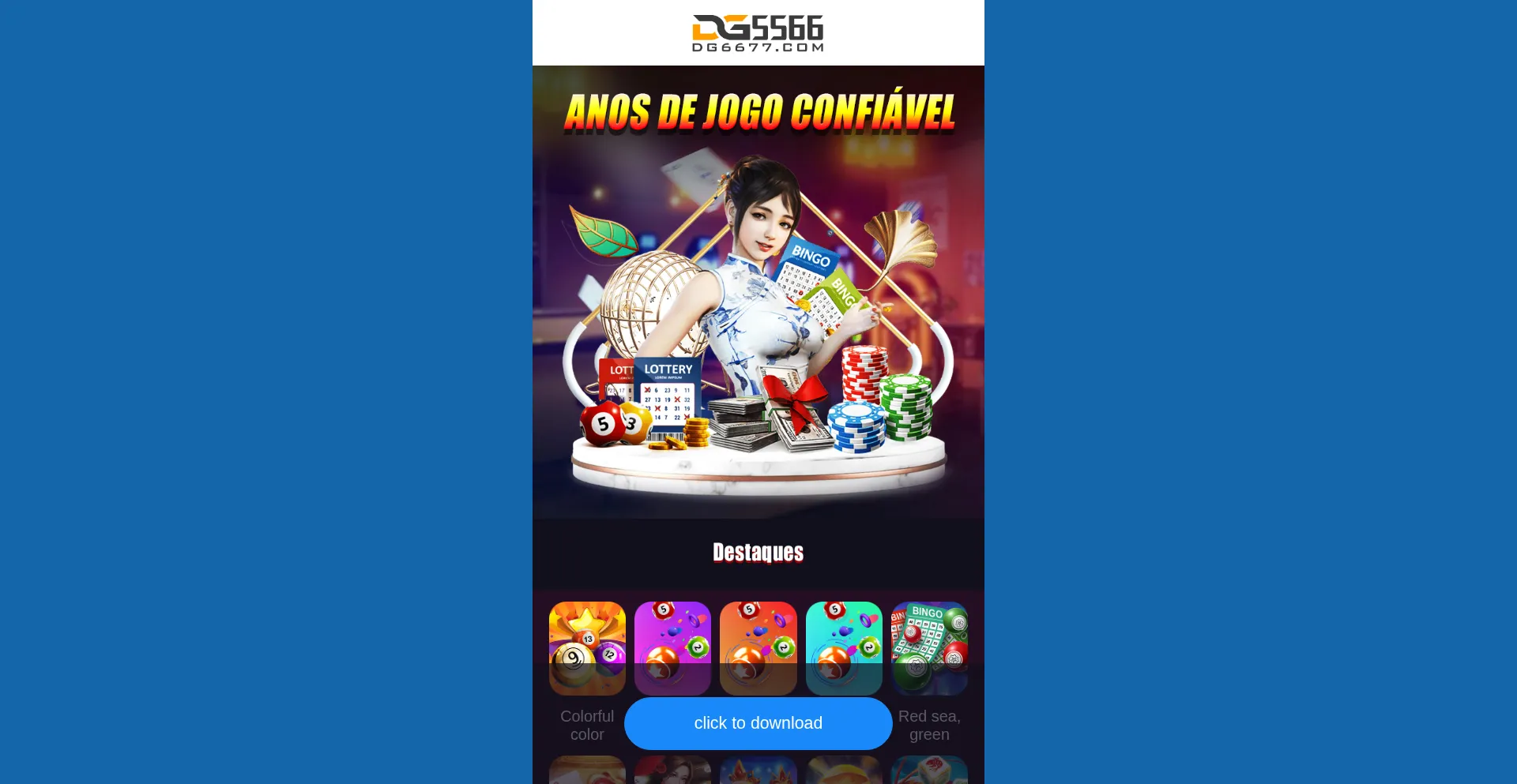 Website screenshot of Dg566.com