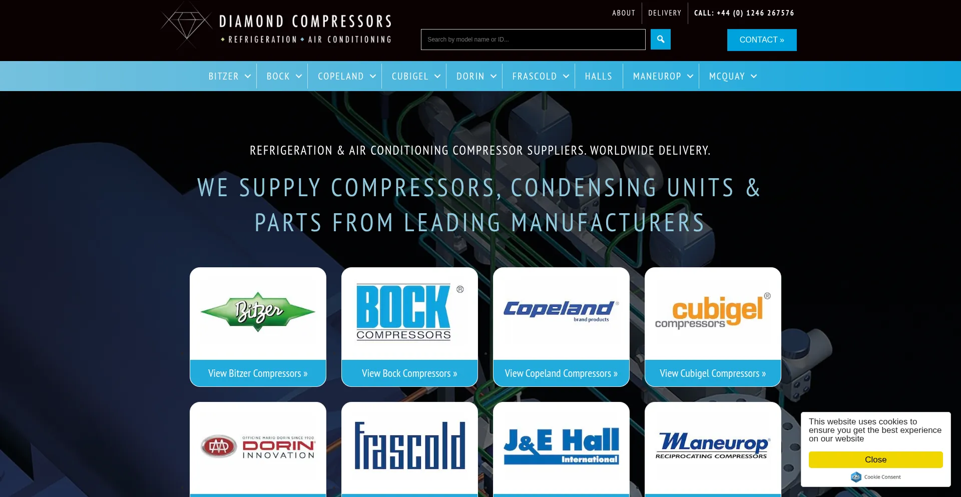Diamondcompressors.com Screenshot