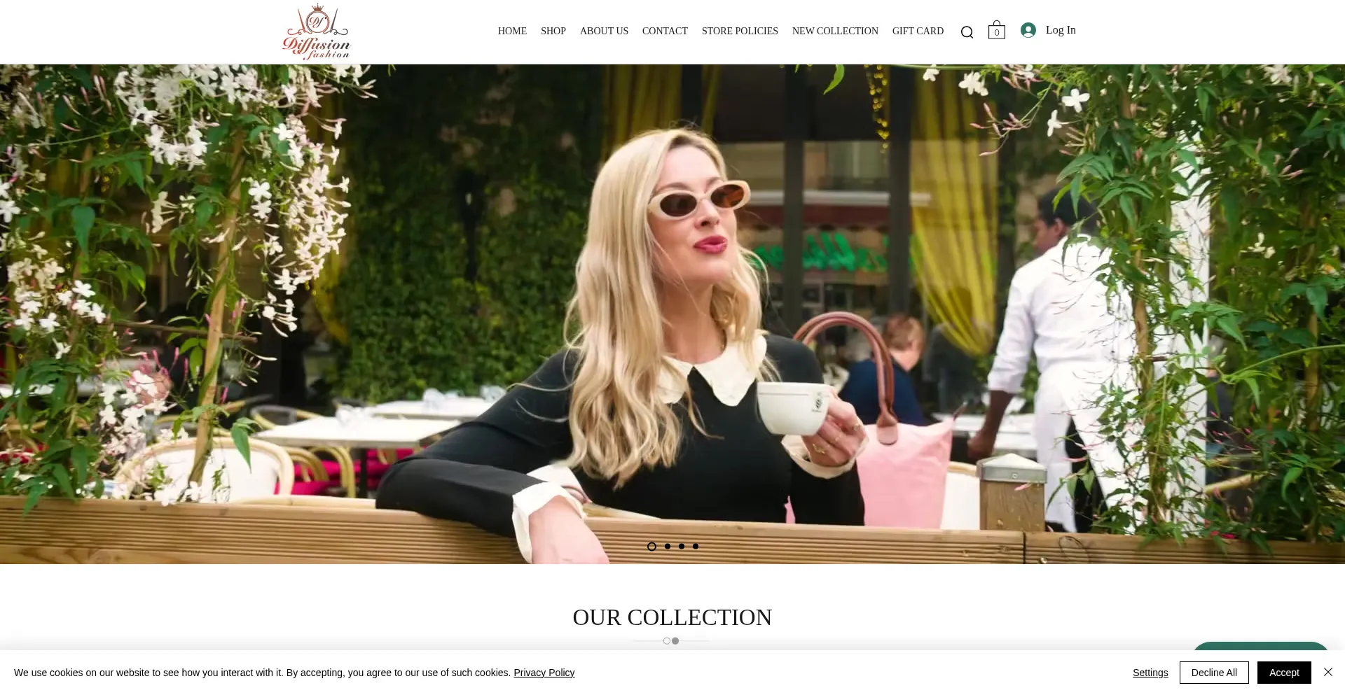 Website screenshot of Diffusionfashion.com
