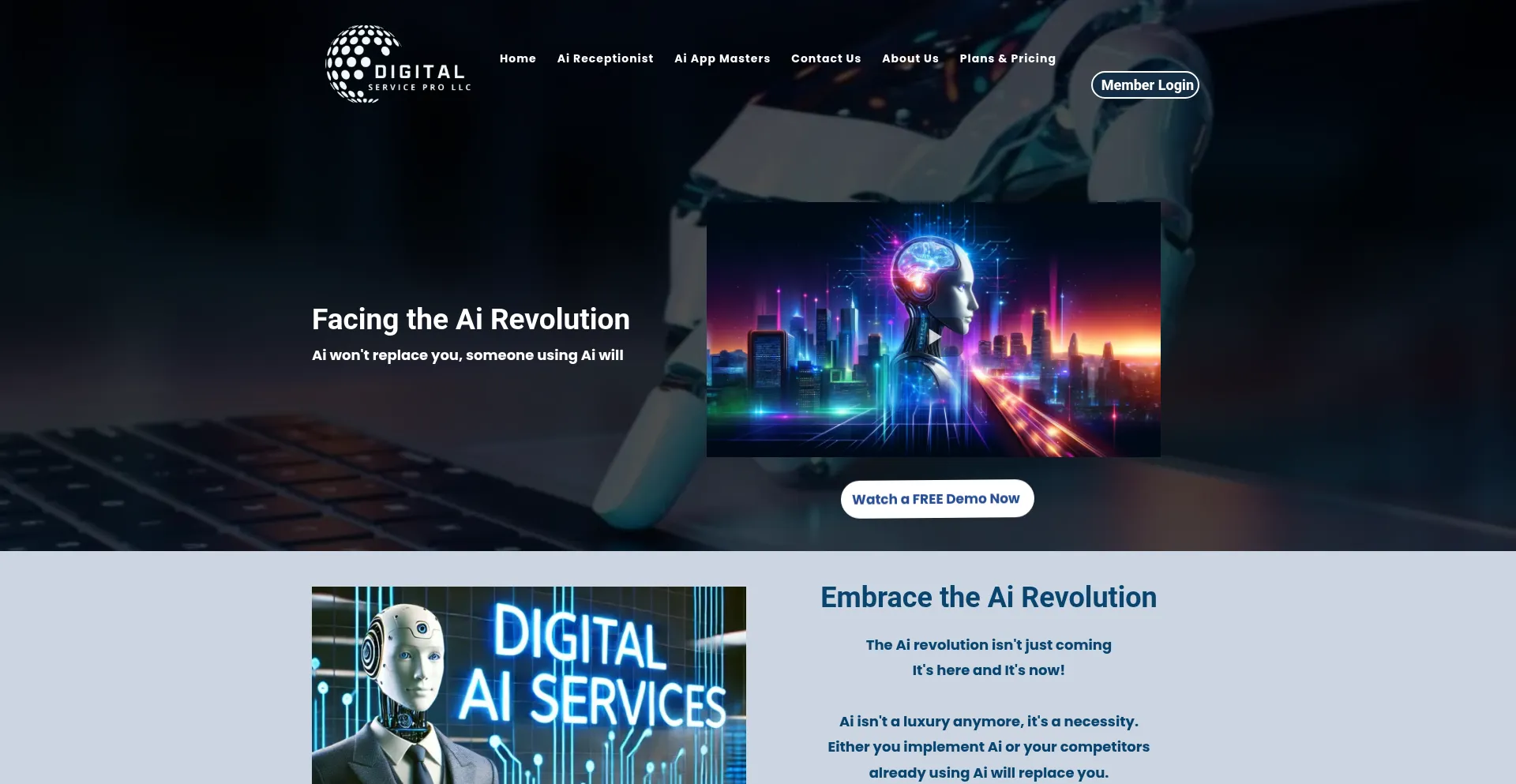 Website screenshot of Digitalservicepro.com