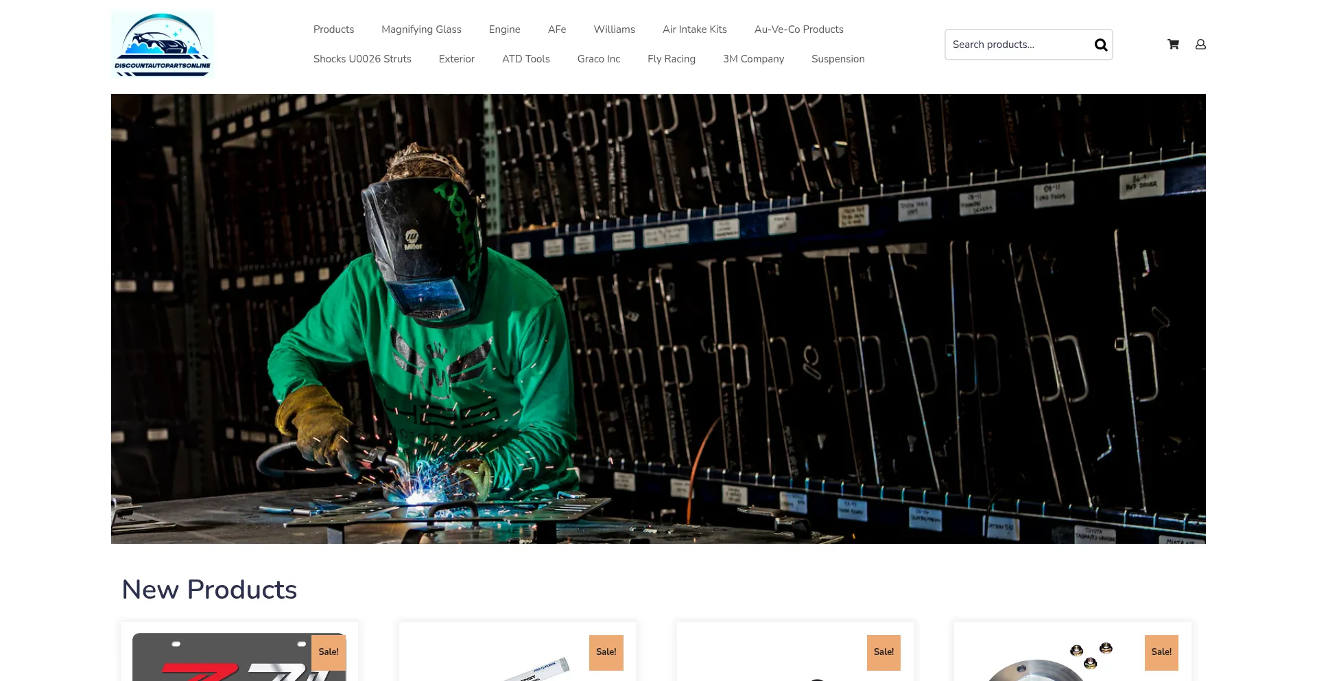 Website screenshot of Discountautopartsonline.com