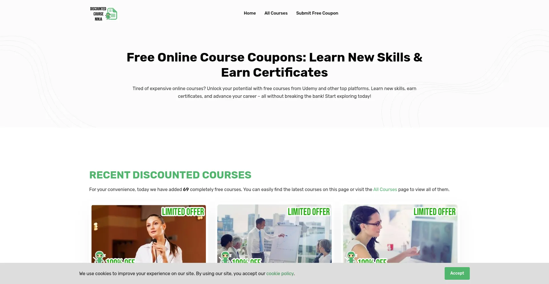 Discountedcourseninja.com é Seguro e Confiável?