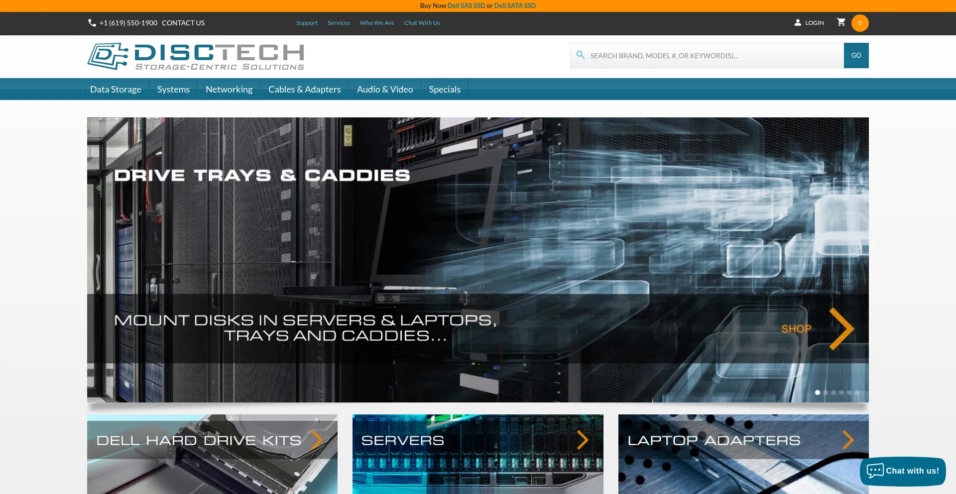 Website screenshot of Disctech.com