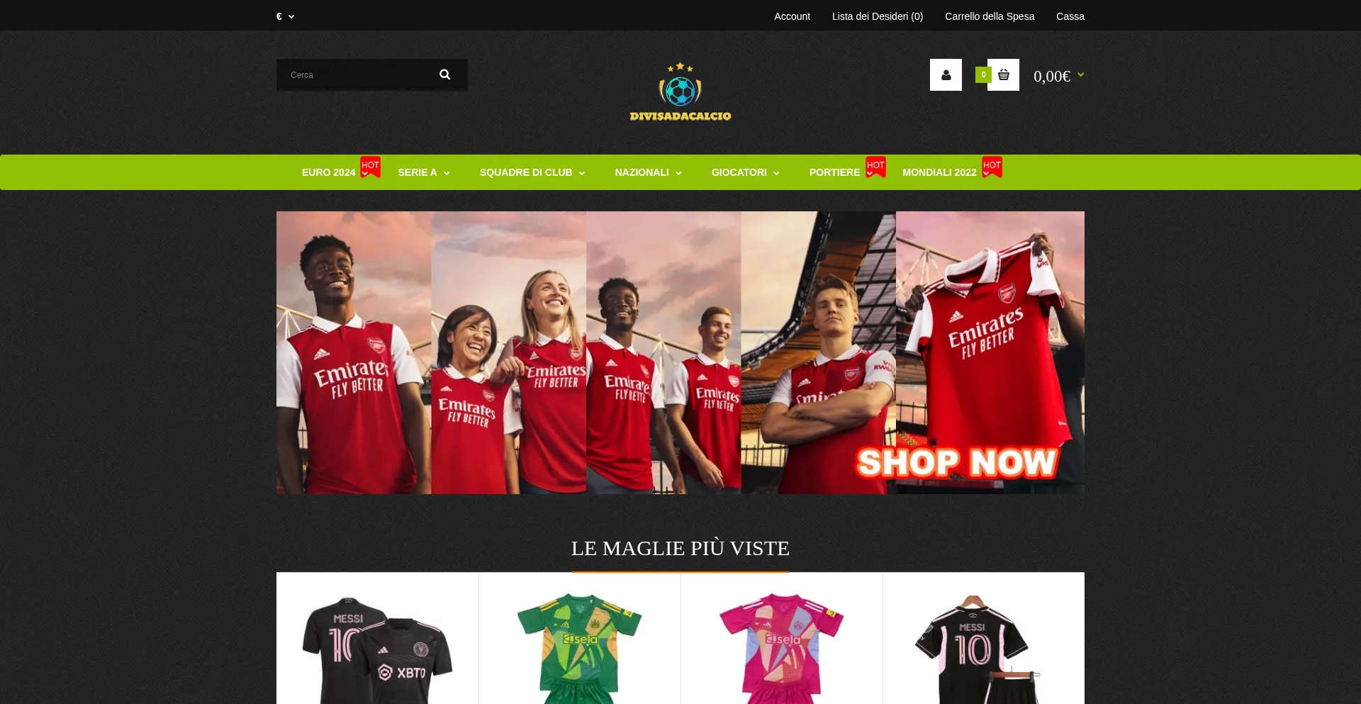 Website screenshot of Divisadacalcio.com