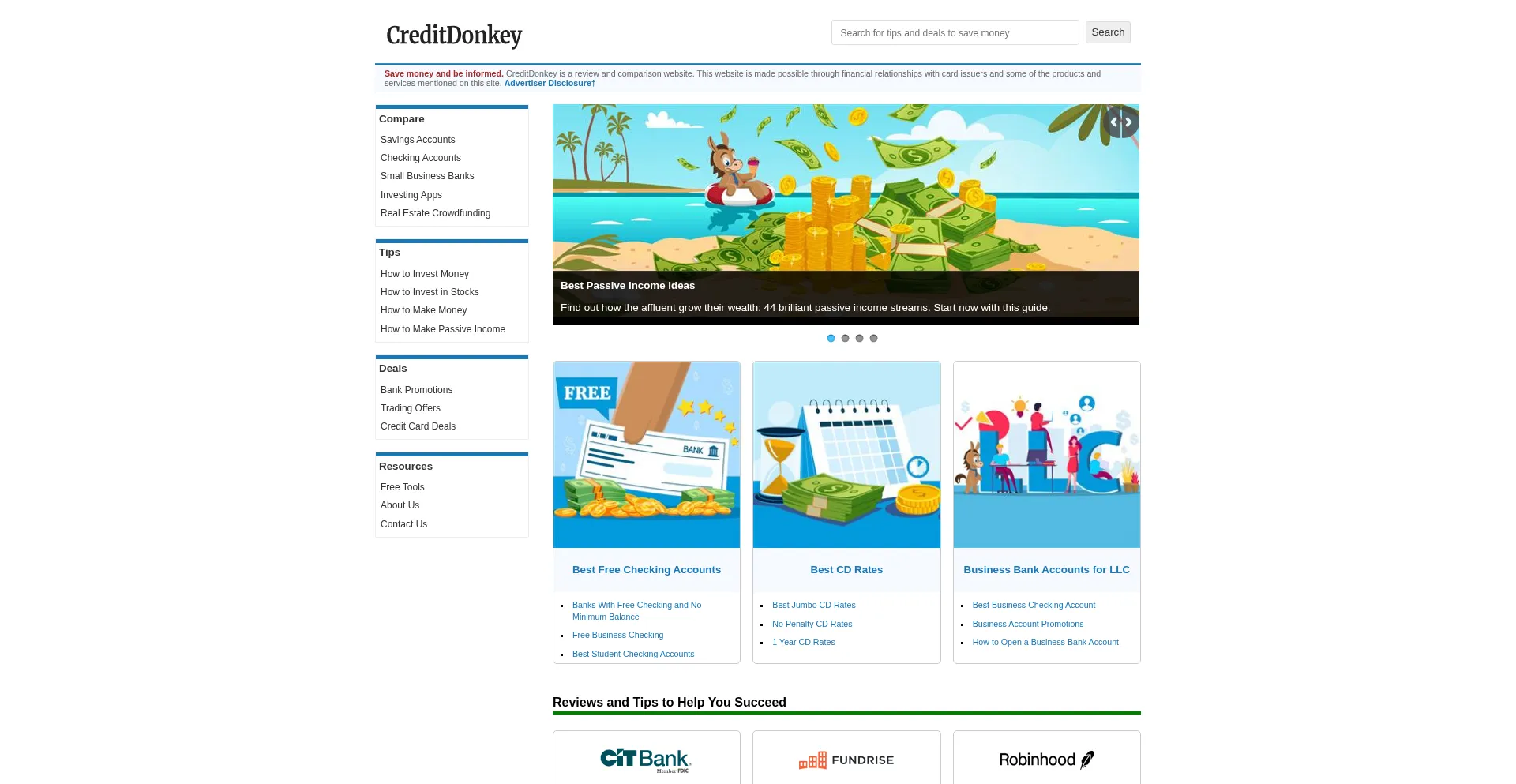 Website screenshot of Donkey-credit.com