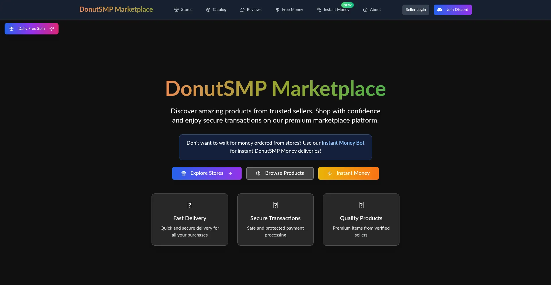 Website screenshot of Donutmarkets.com