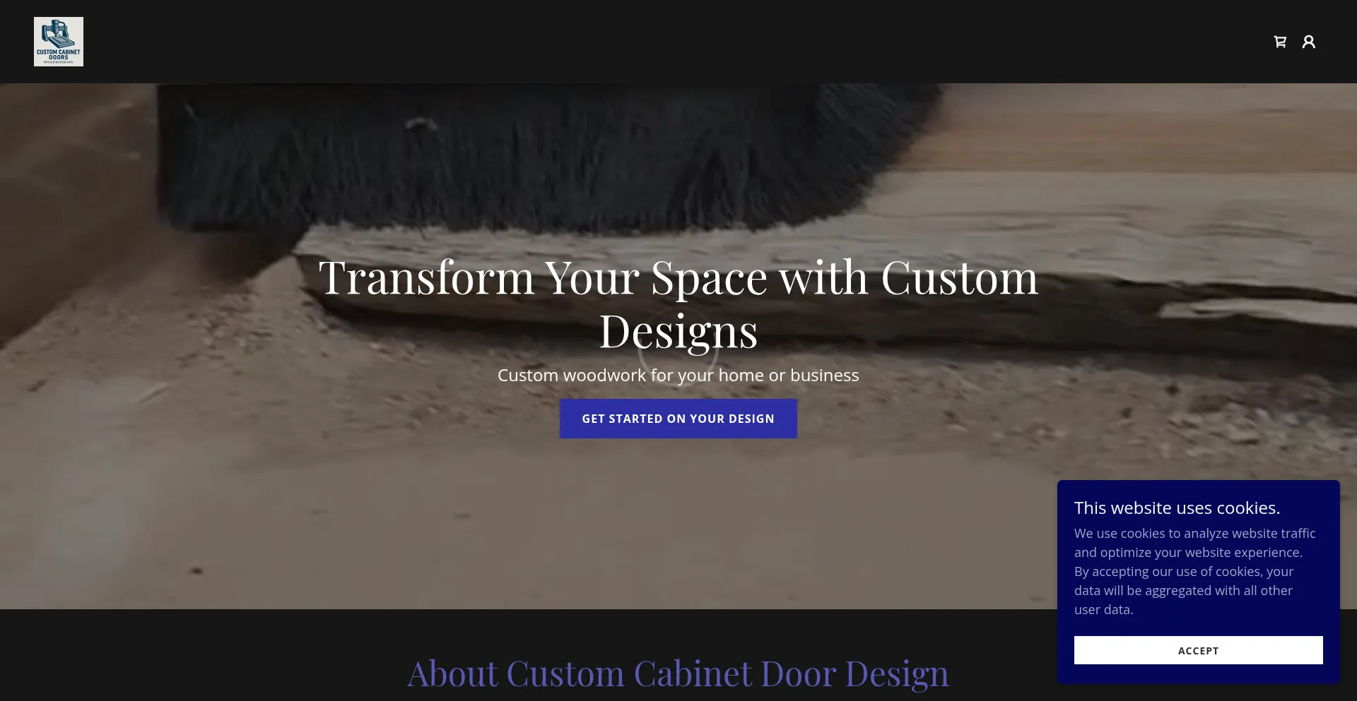 Website screenshot of Doorcustoms.com