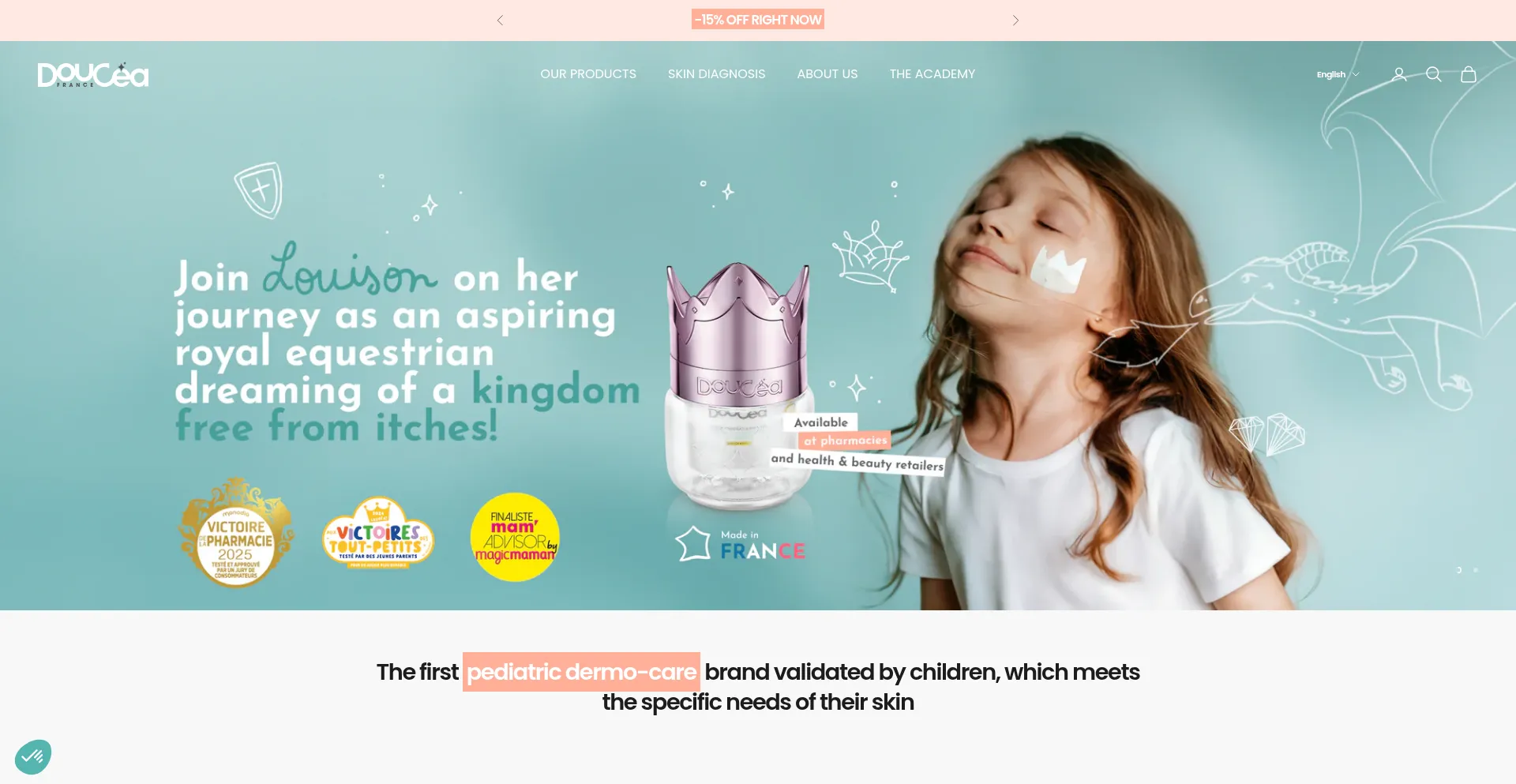 Website screenshot of Doucea.co