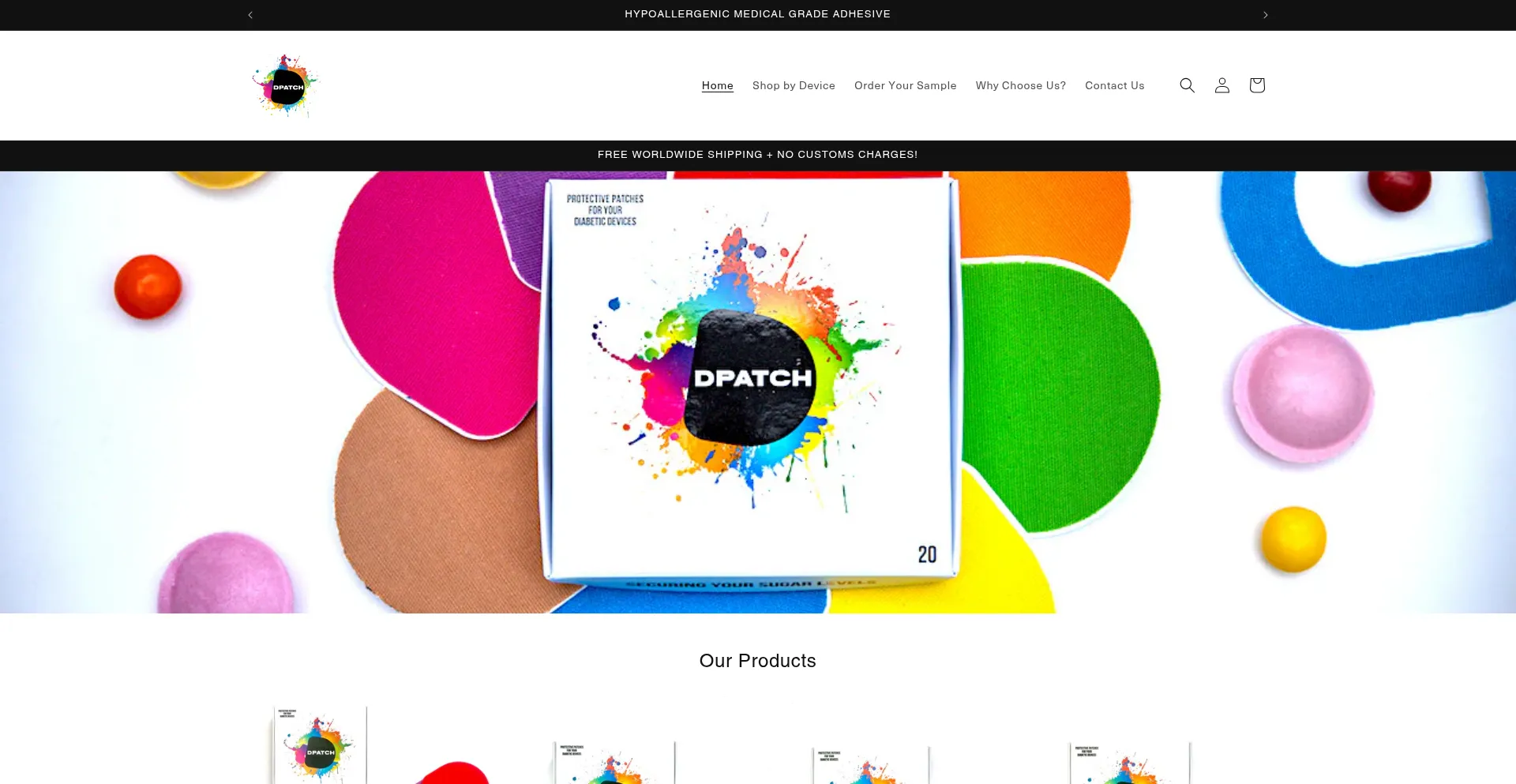 Website screenshot of Dpatch.co.uk