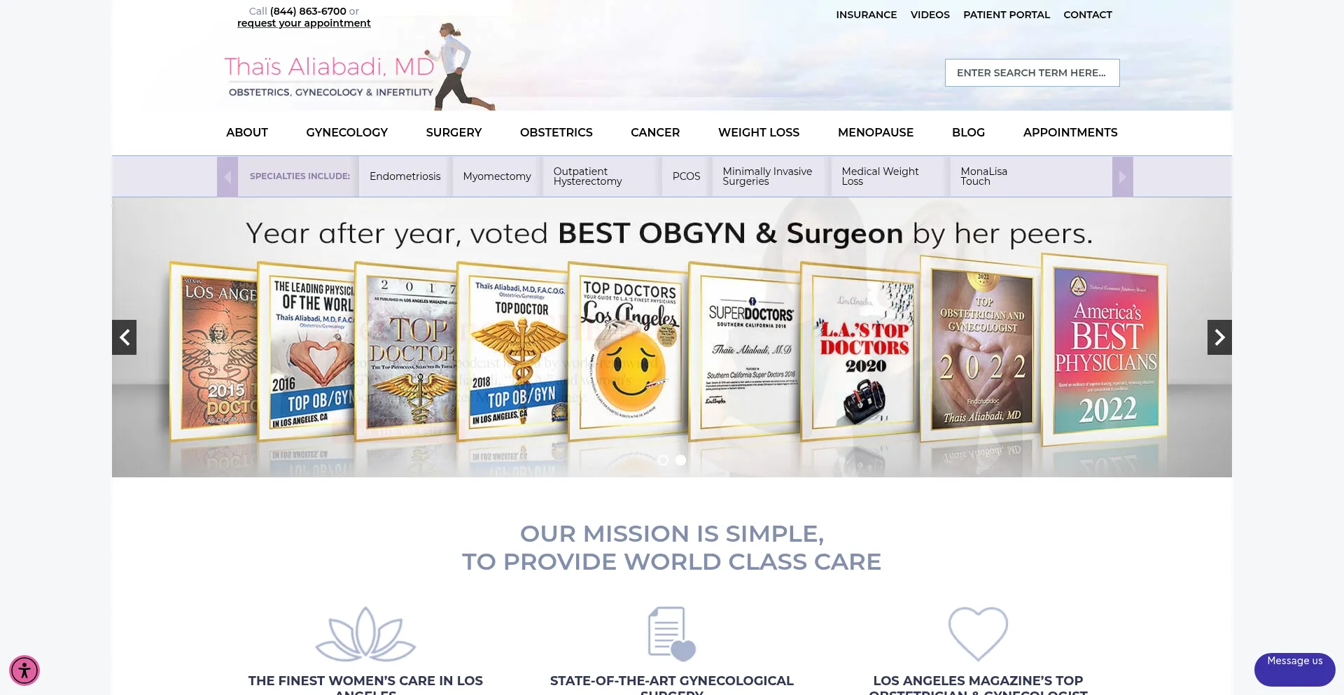 Website screenshot of Draliabadi.com