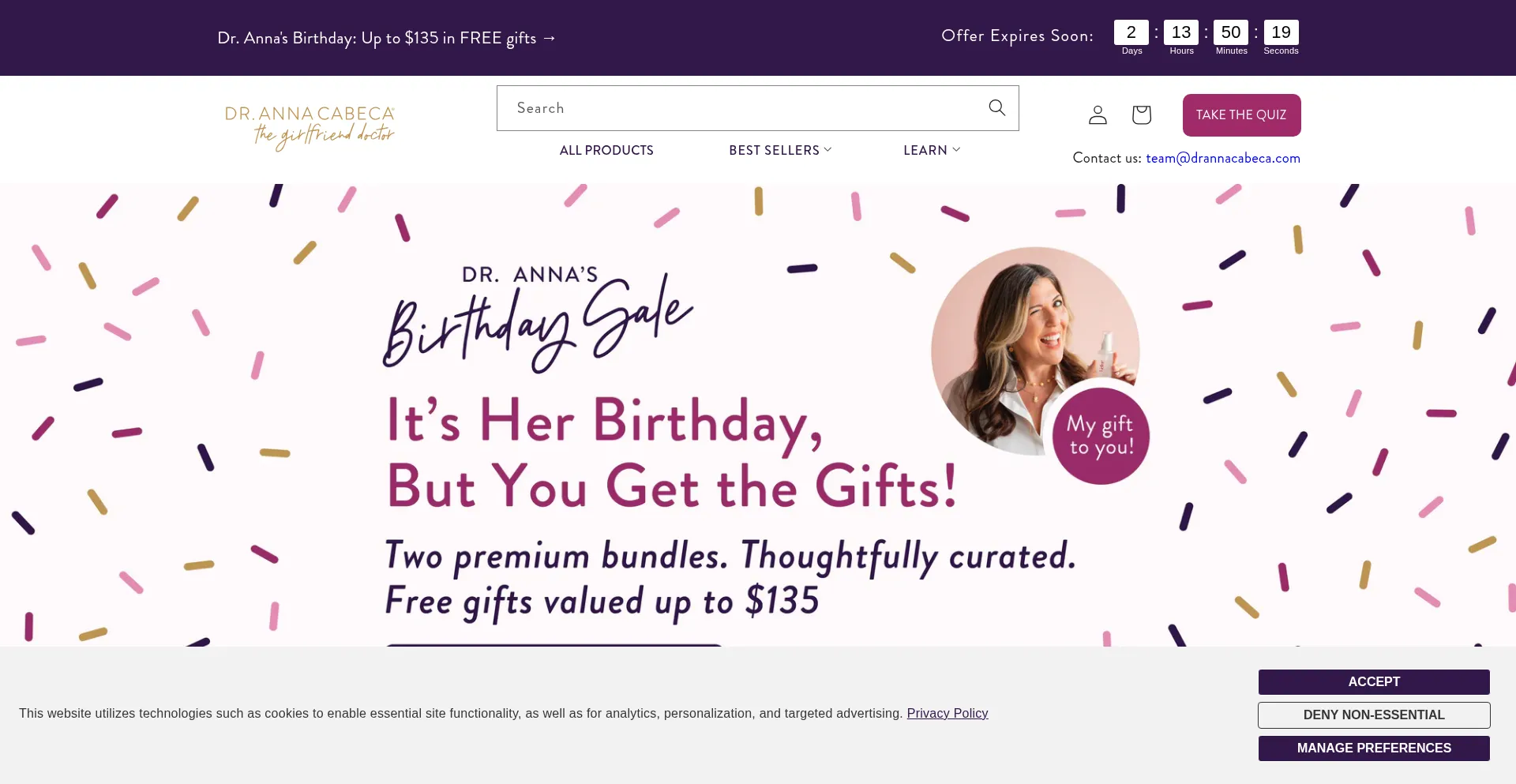 Website screenshot of Drannacabecca.com