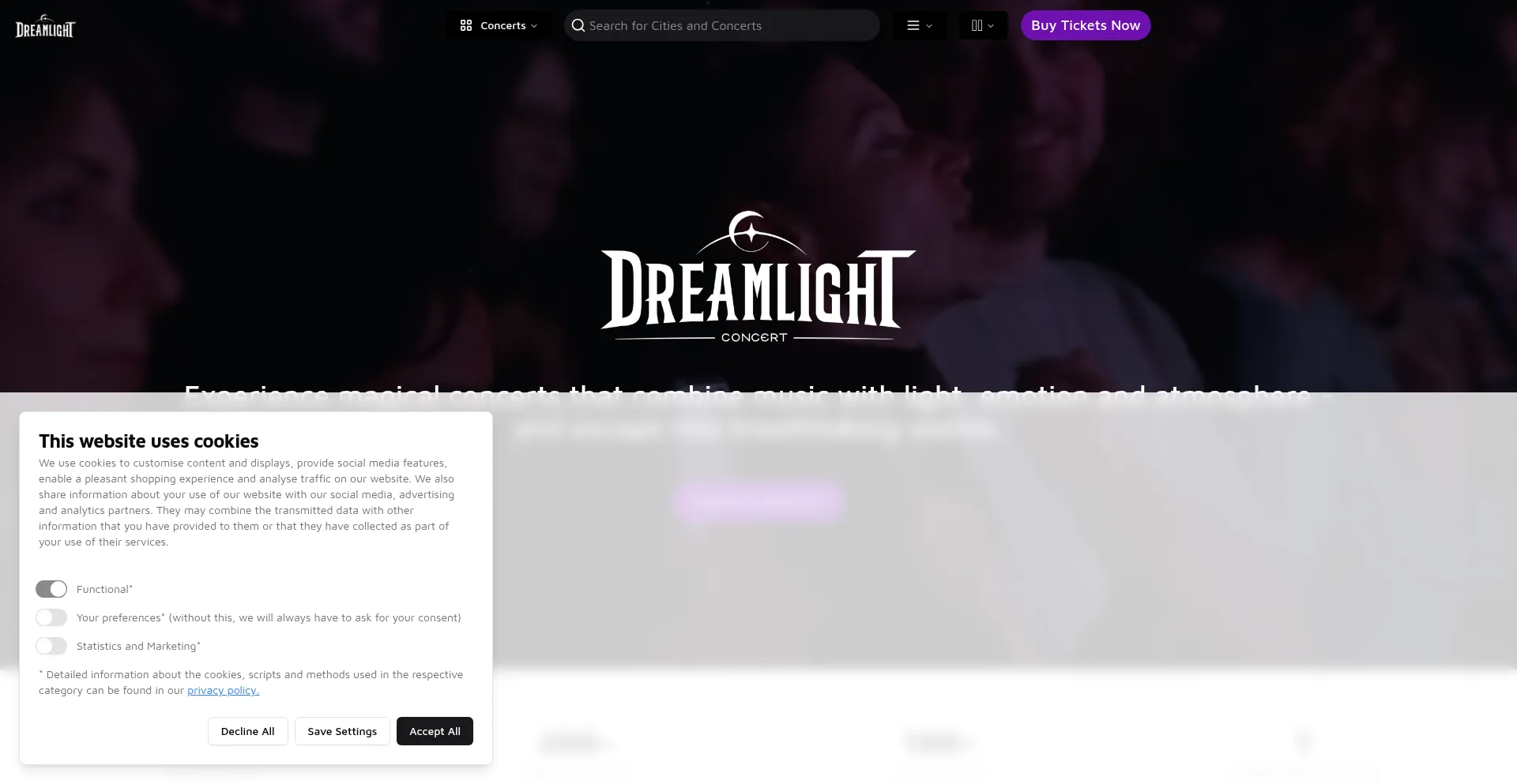Website screenshot of Dreamlight-labs.com