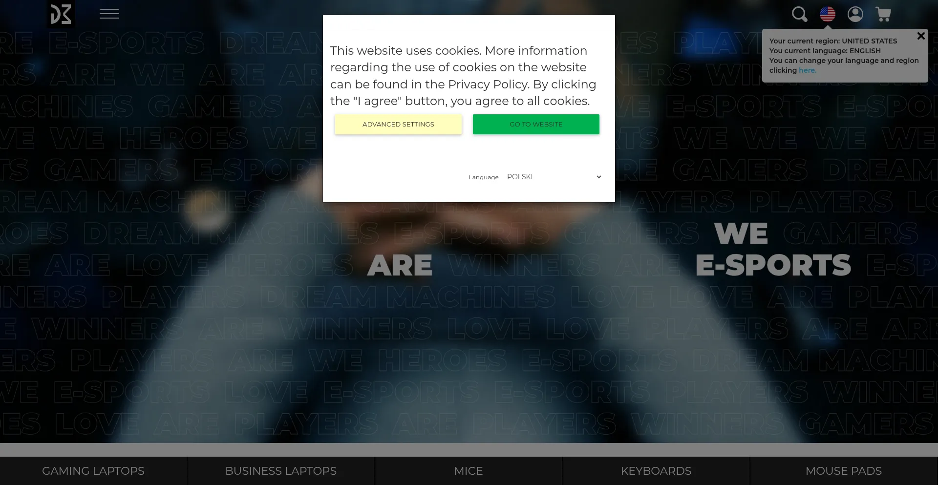 Website screenshot of Dreammachines.com