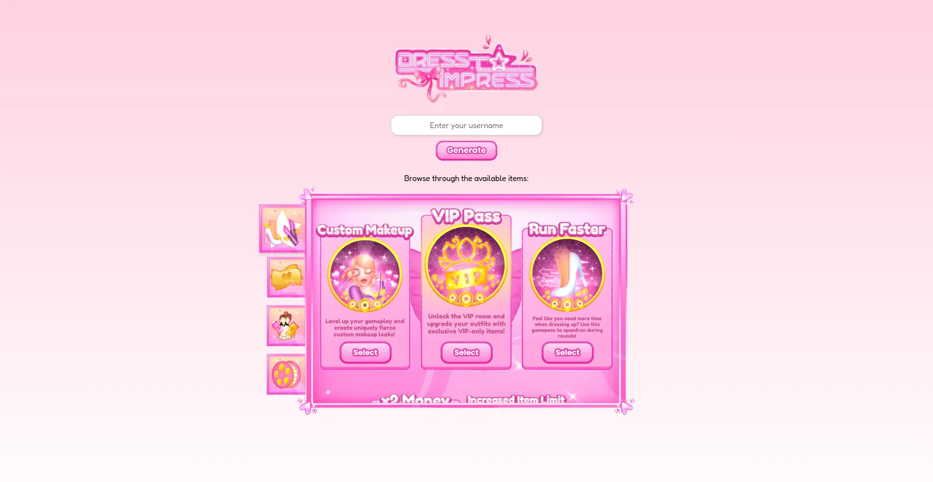 Website screenshot of Dress4u.pages.dev