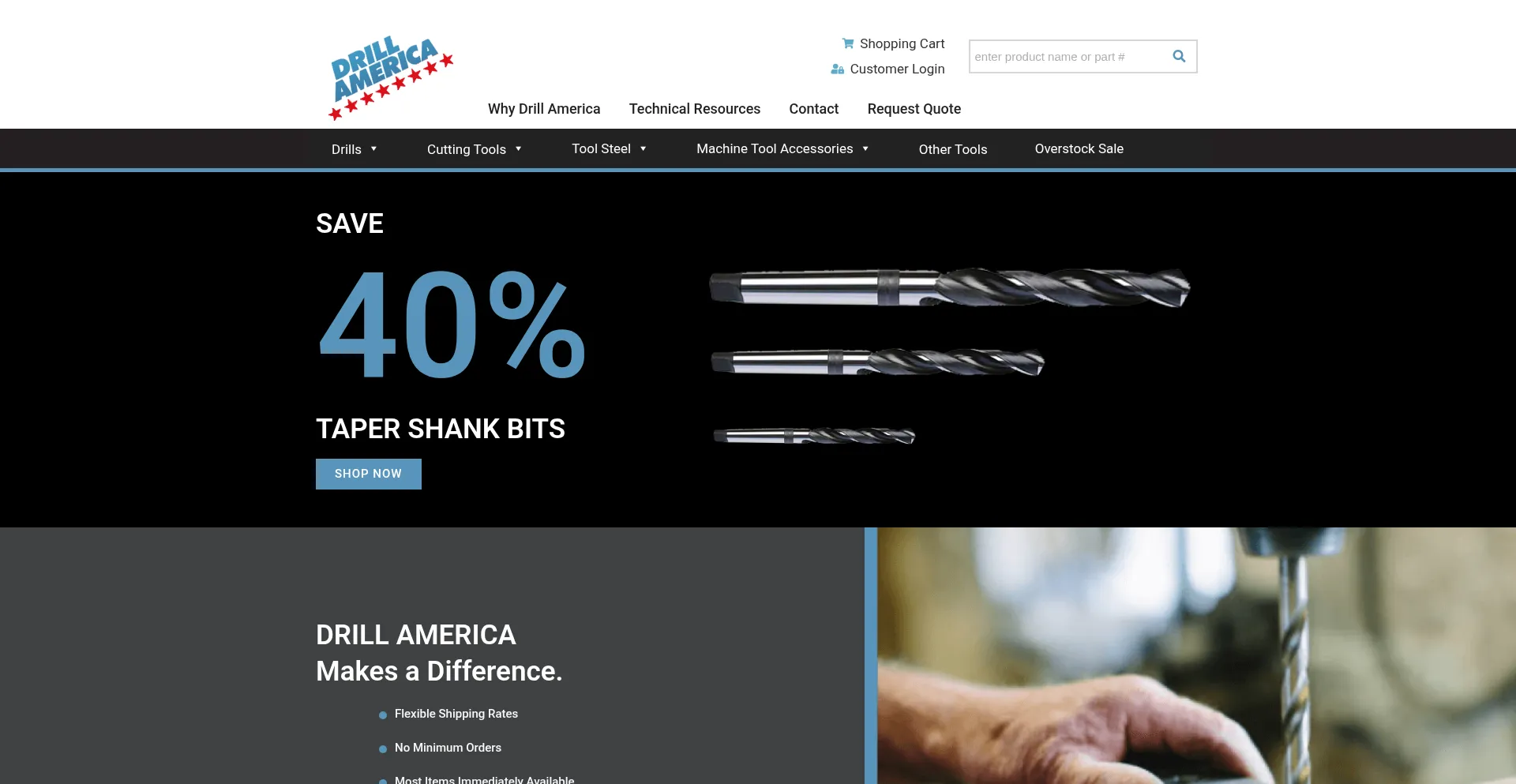 Website screenshot of Drillamerica.com