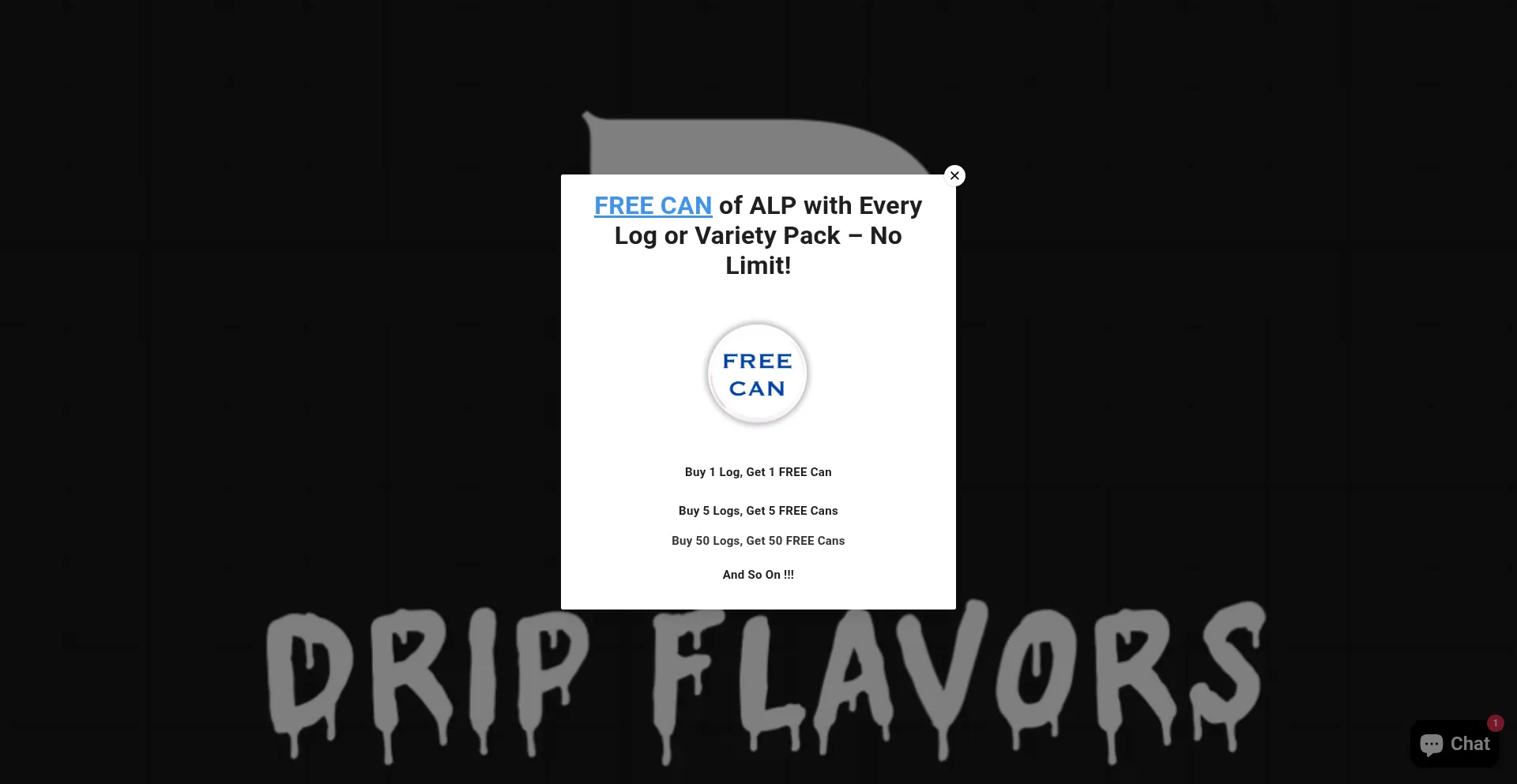 Website screenshot of Dripflavors.com
