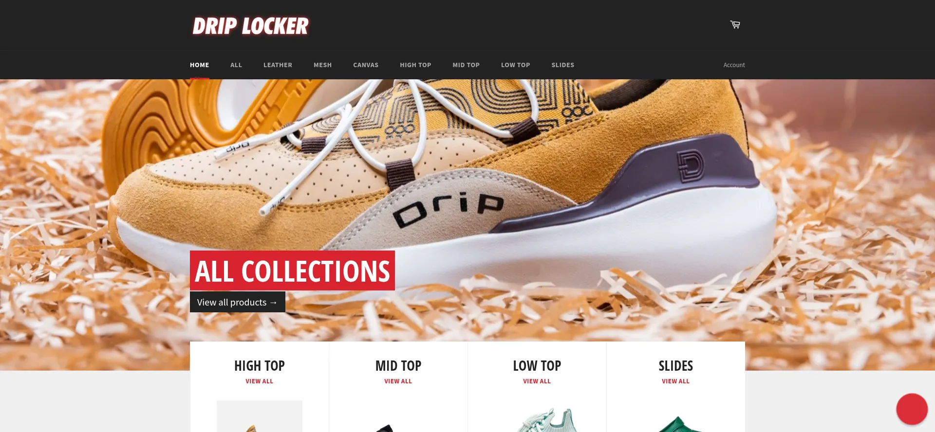 Website screenshot of Driplockerofficial.co.uk