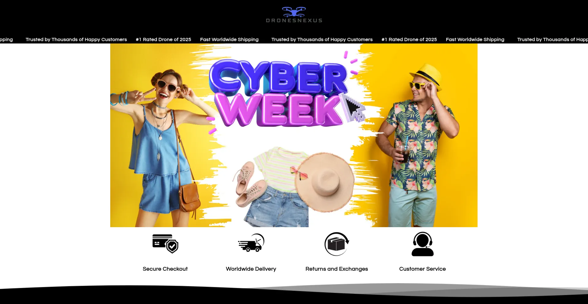 Website screenshot of Dronesnexus.com