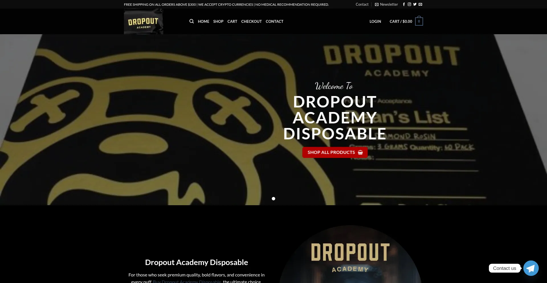 Dropoutacademydisposable.com
