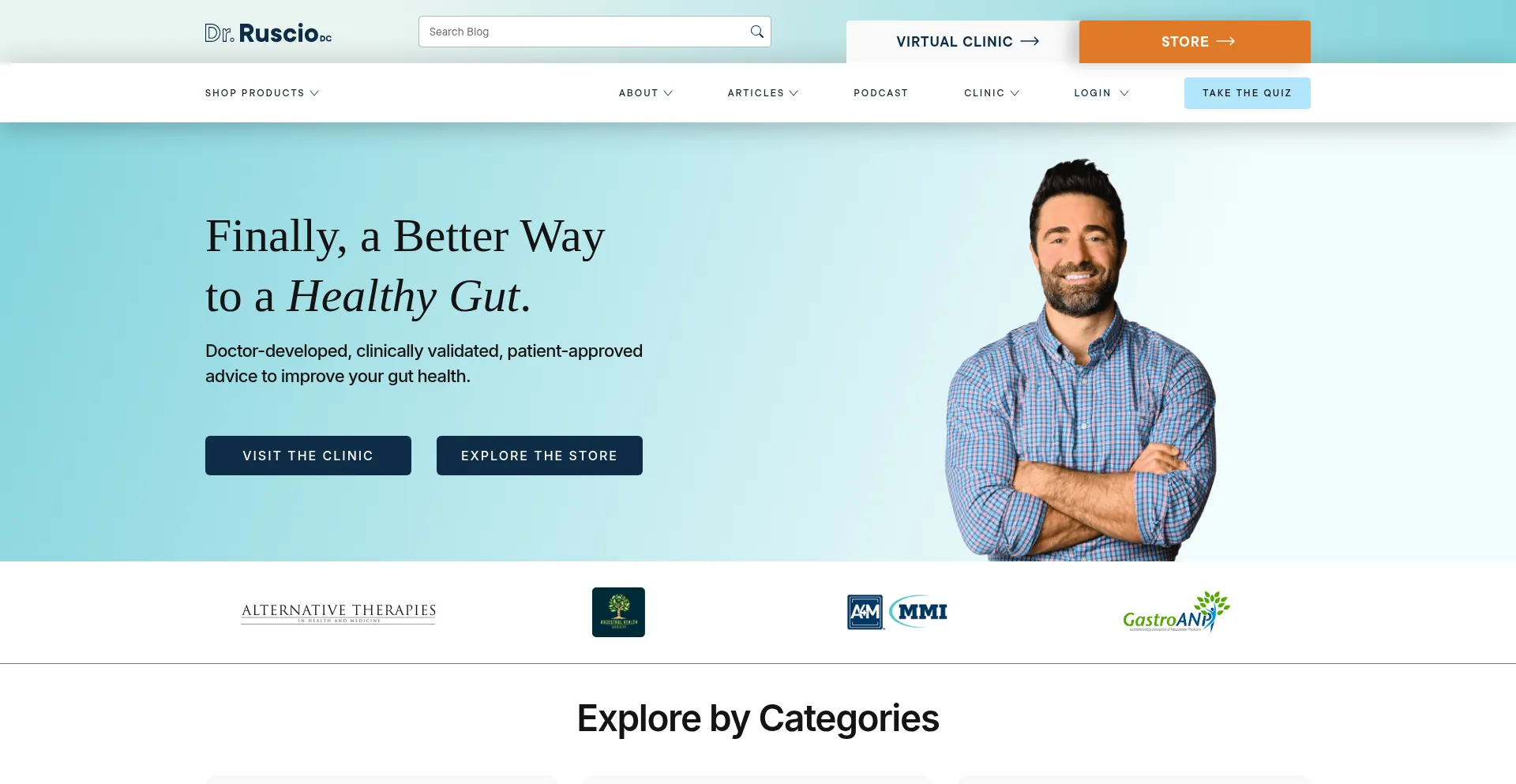 Website screenshot of Drruscio.com