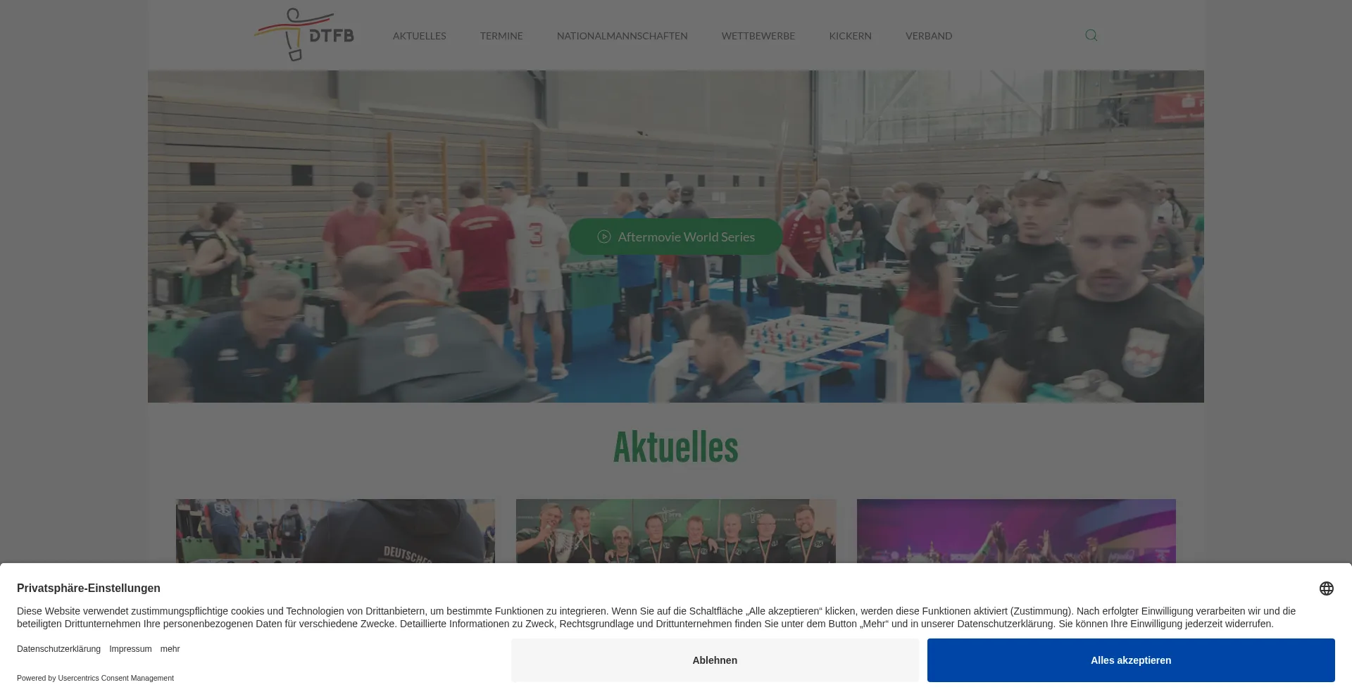 Website screenshot of Dtfb.de