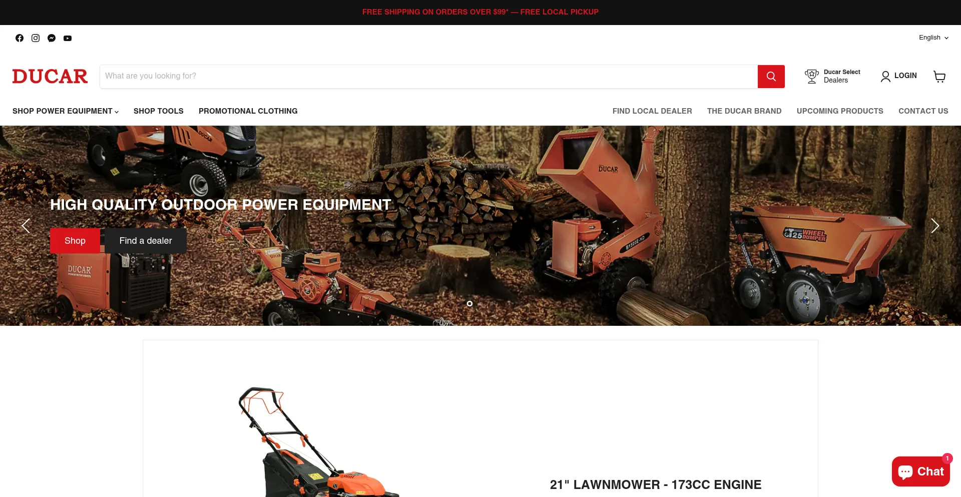 Website screenshot of Ducar.ca