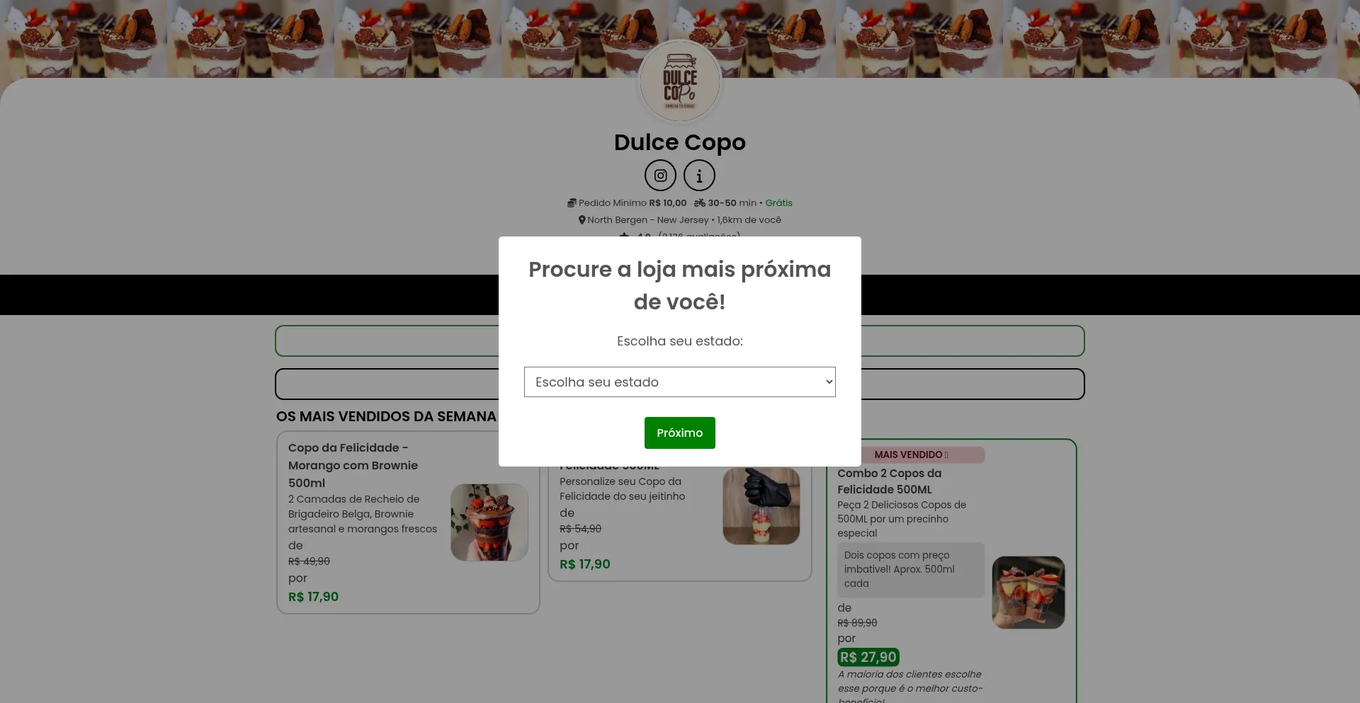 Website screenshot of Dulcecopo.pro