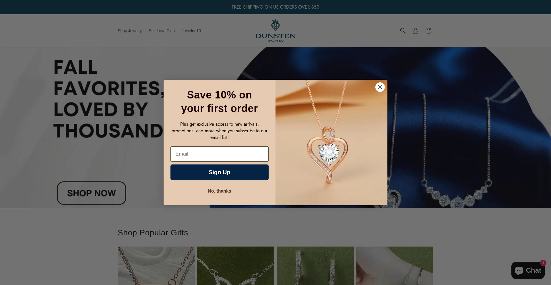 Dunstenjewelry.com Screenshot