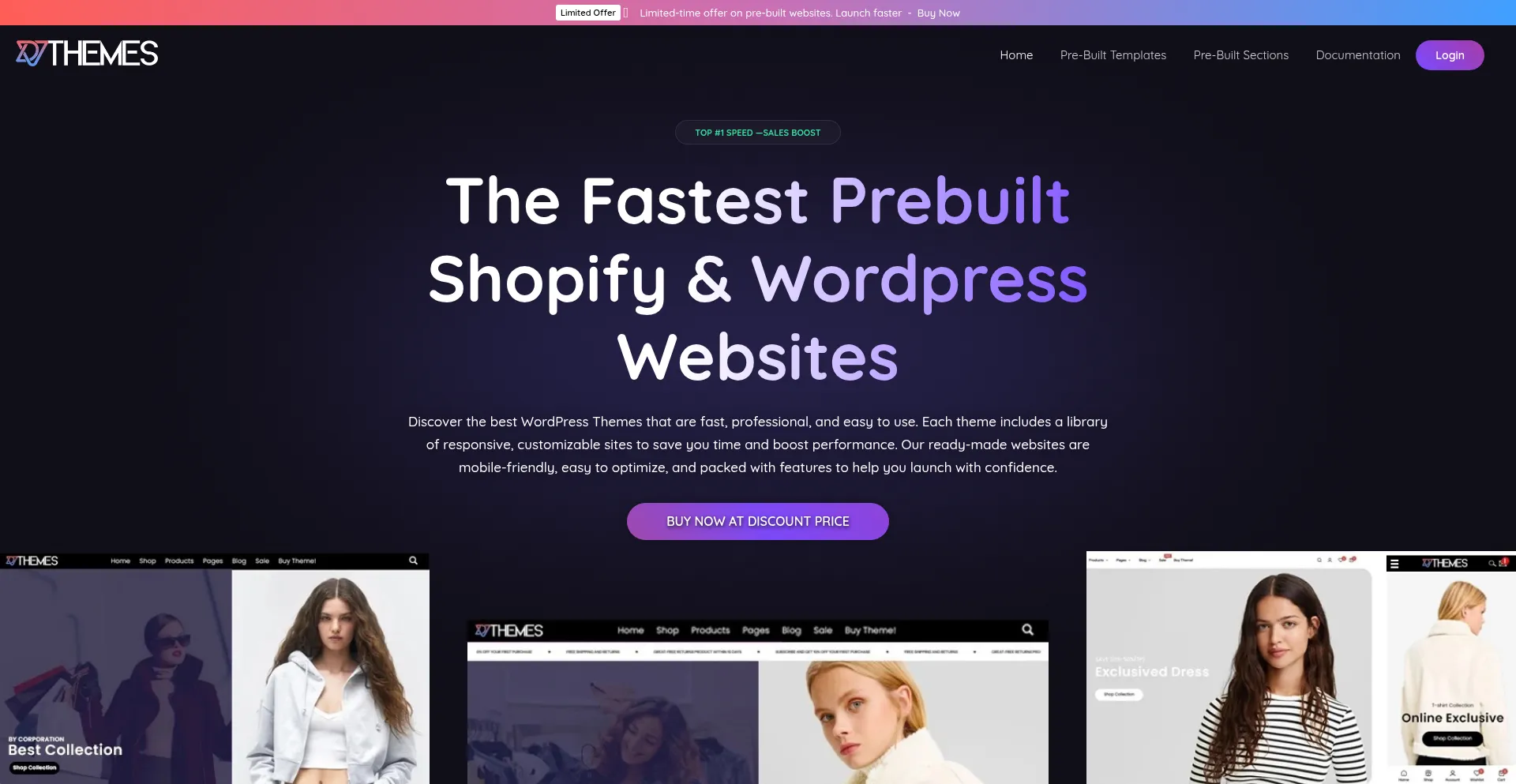 Website screenshot of Dvthemes.com