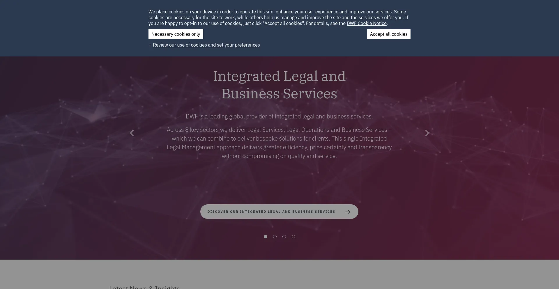 Website screenshot of Dwfgroup.com