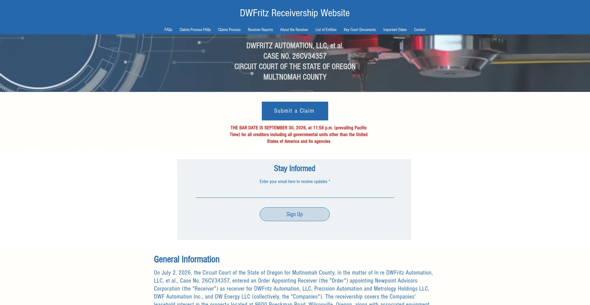 Dwfritzreceivership.com