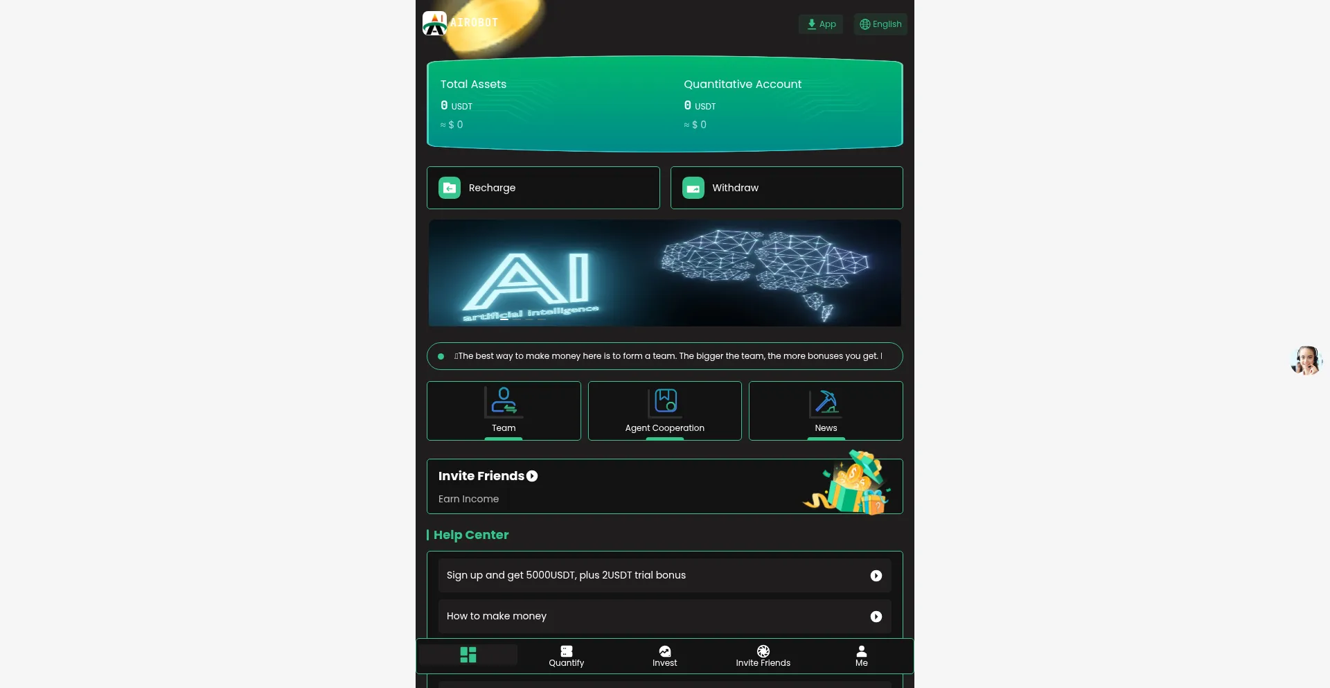 Website screenshot of Earnmoneytogether.cc