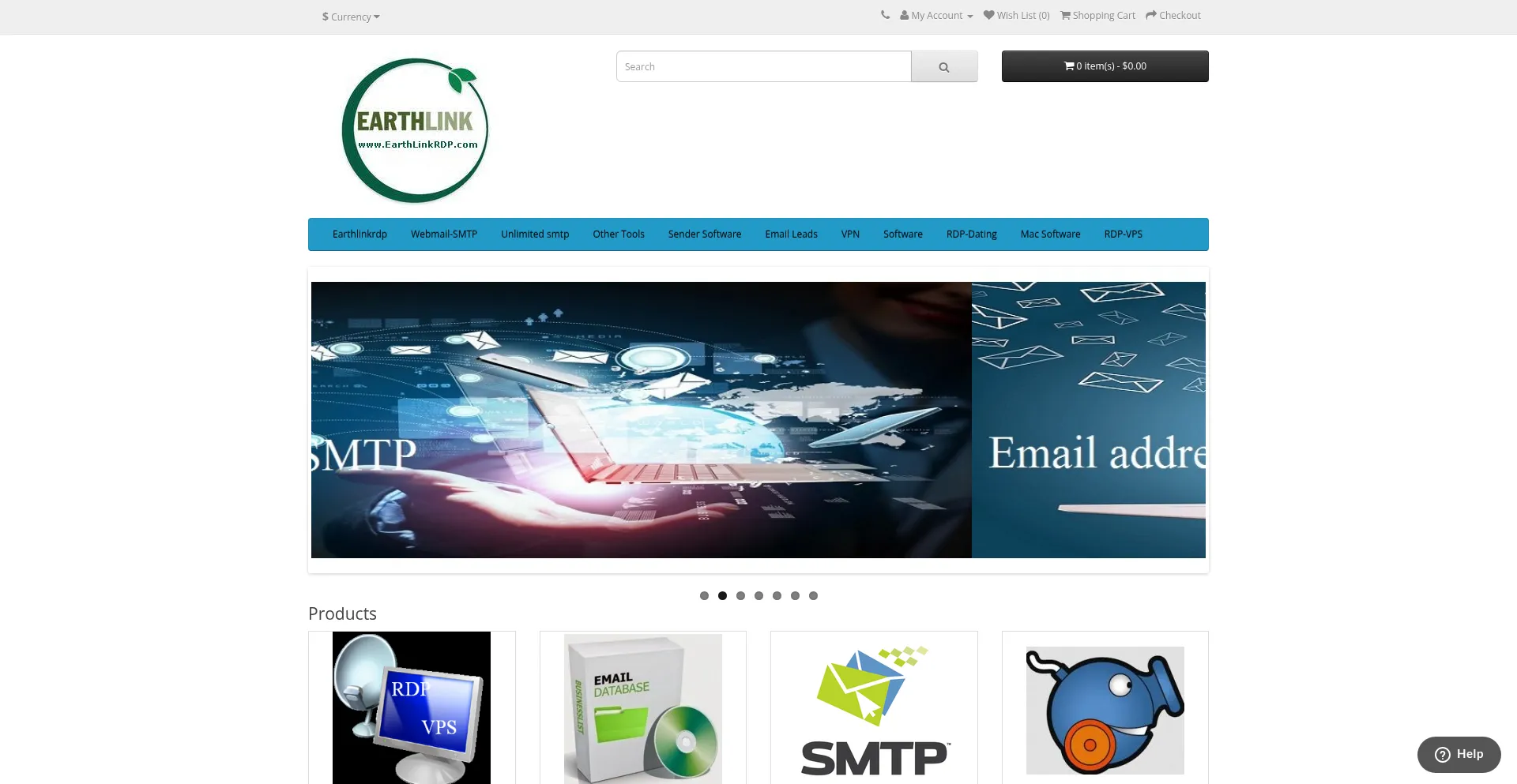 Website screenshot of Earthlinkrdp.com