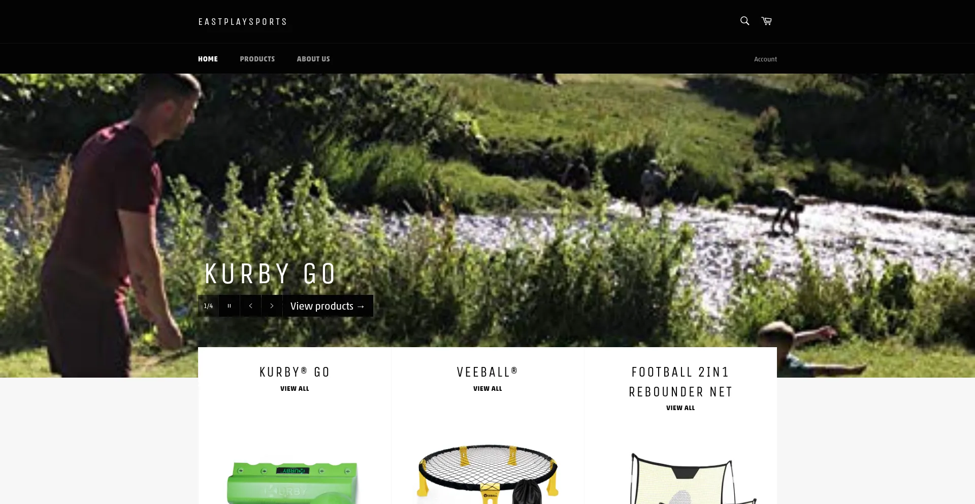 Website screenshot of Eastplay.co.uk
