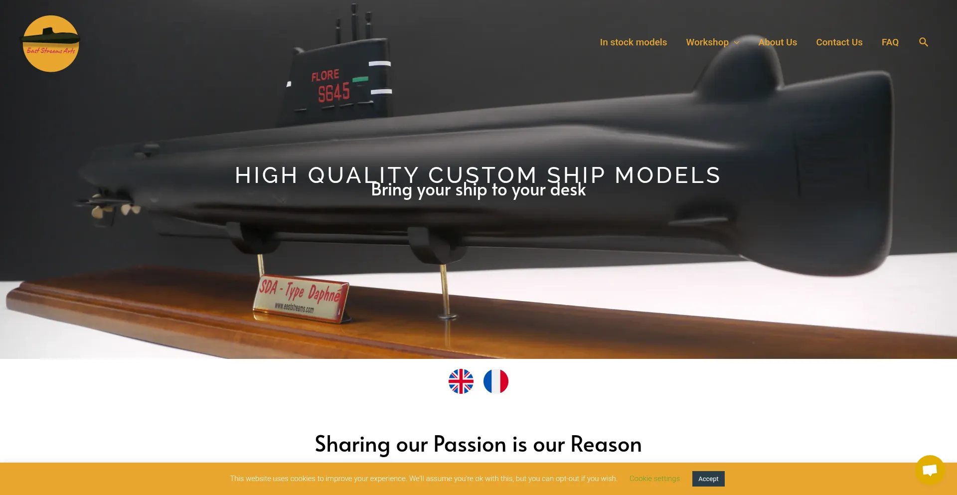 Website screenshot of Eaststreams.com