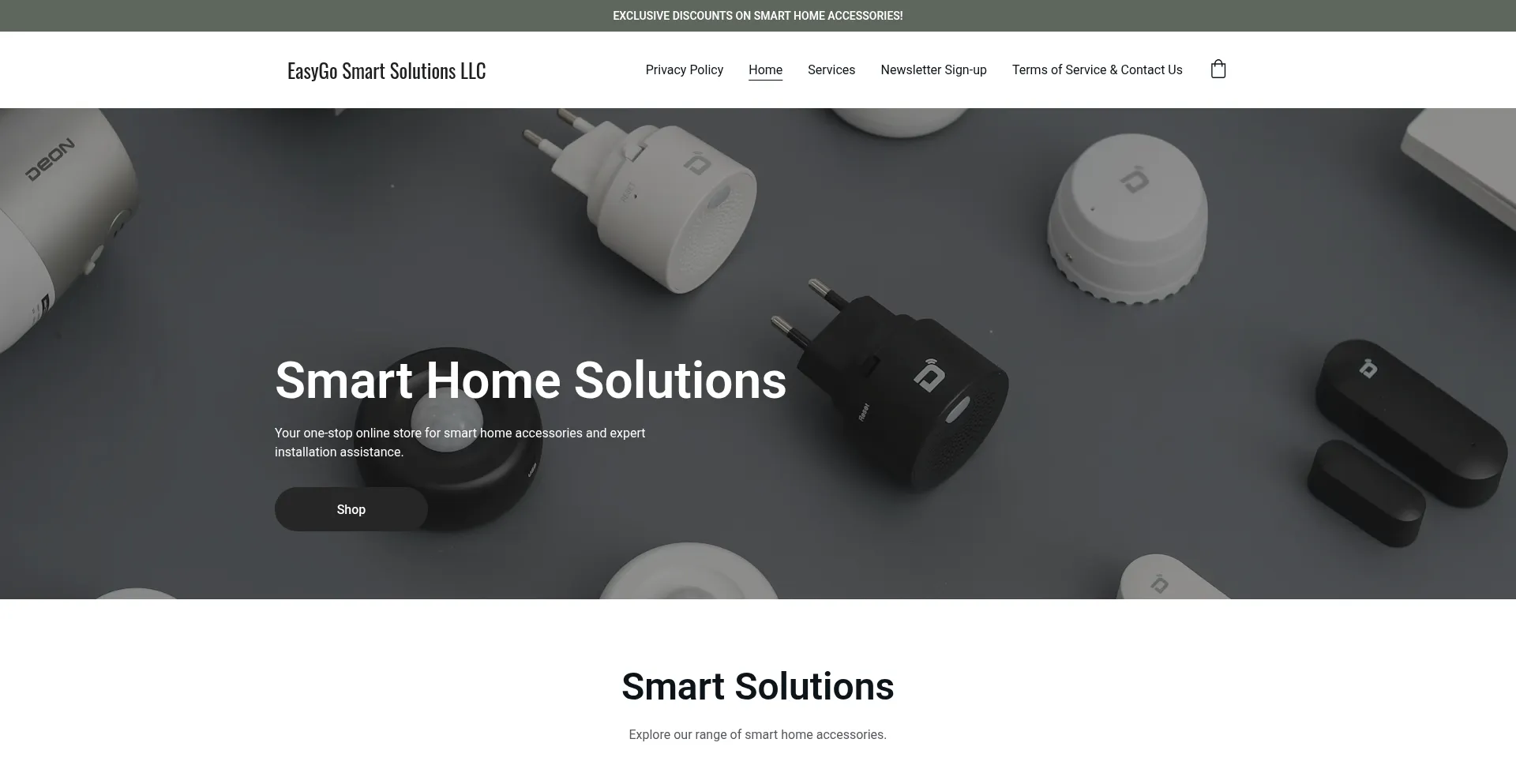 Website screenshot of Easygosmarthome.com