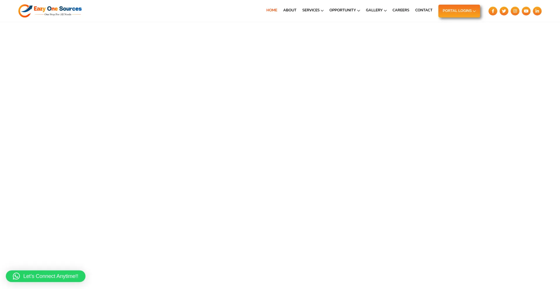 Website screenshot of Eazyonesources.com