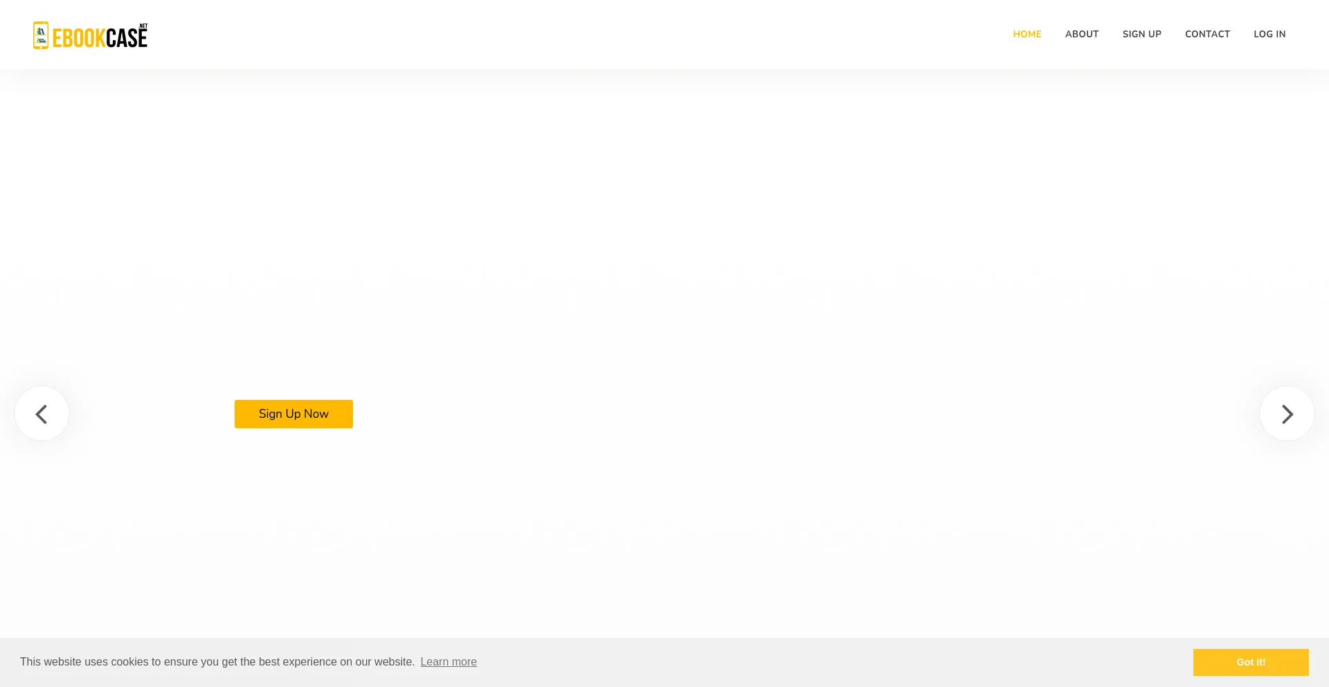 Website screenshot of Ebookcase.net