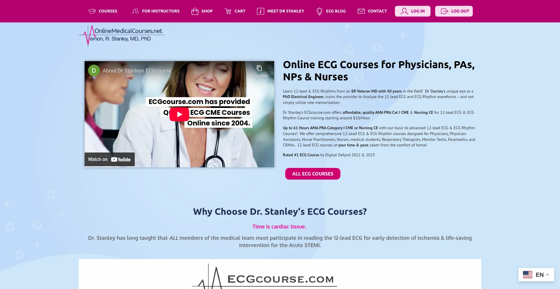 Ecgcourse.com Screenshot