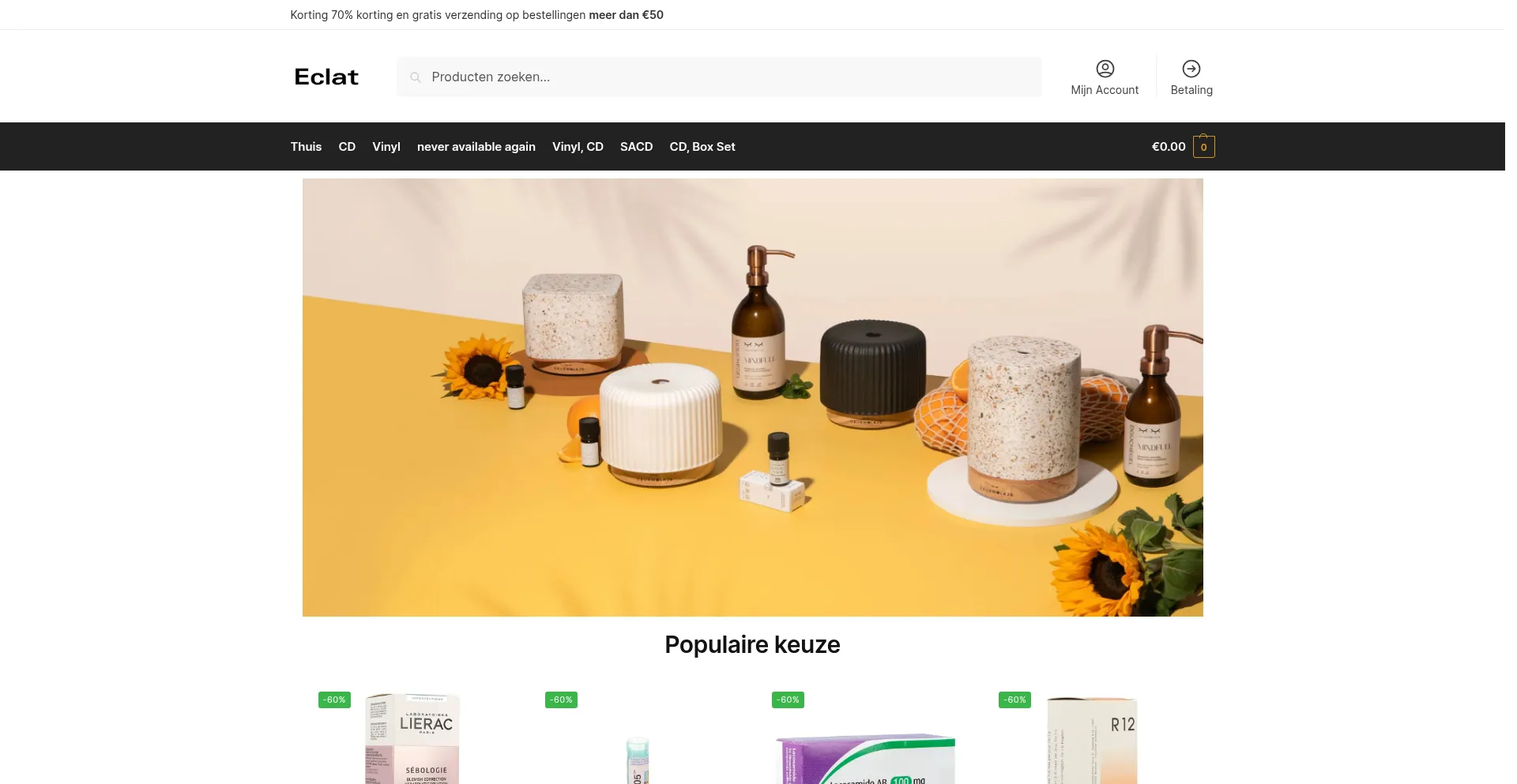 Website screenshot of Eclatbeautyblend.com
