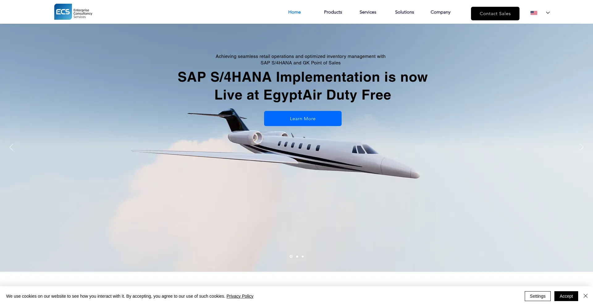 Website screenshot of Ecs-co.com