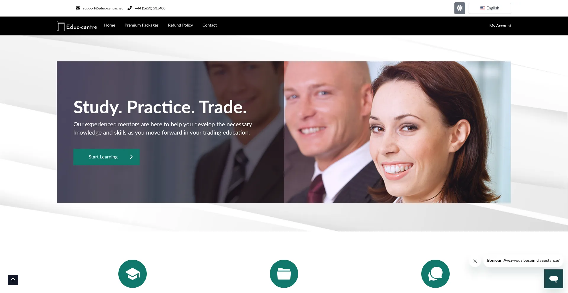 Website screenshot of Educ-centre.net