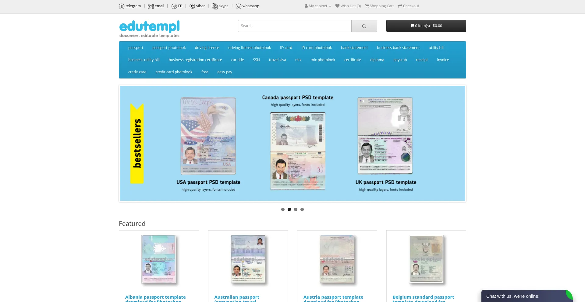 Website screenshot of Edutempl.cc