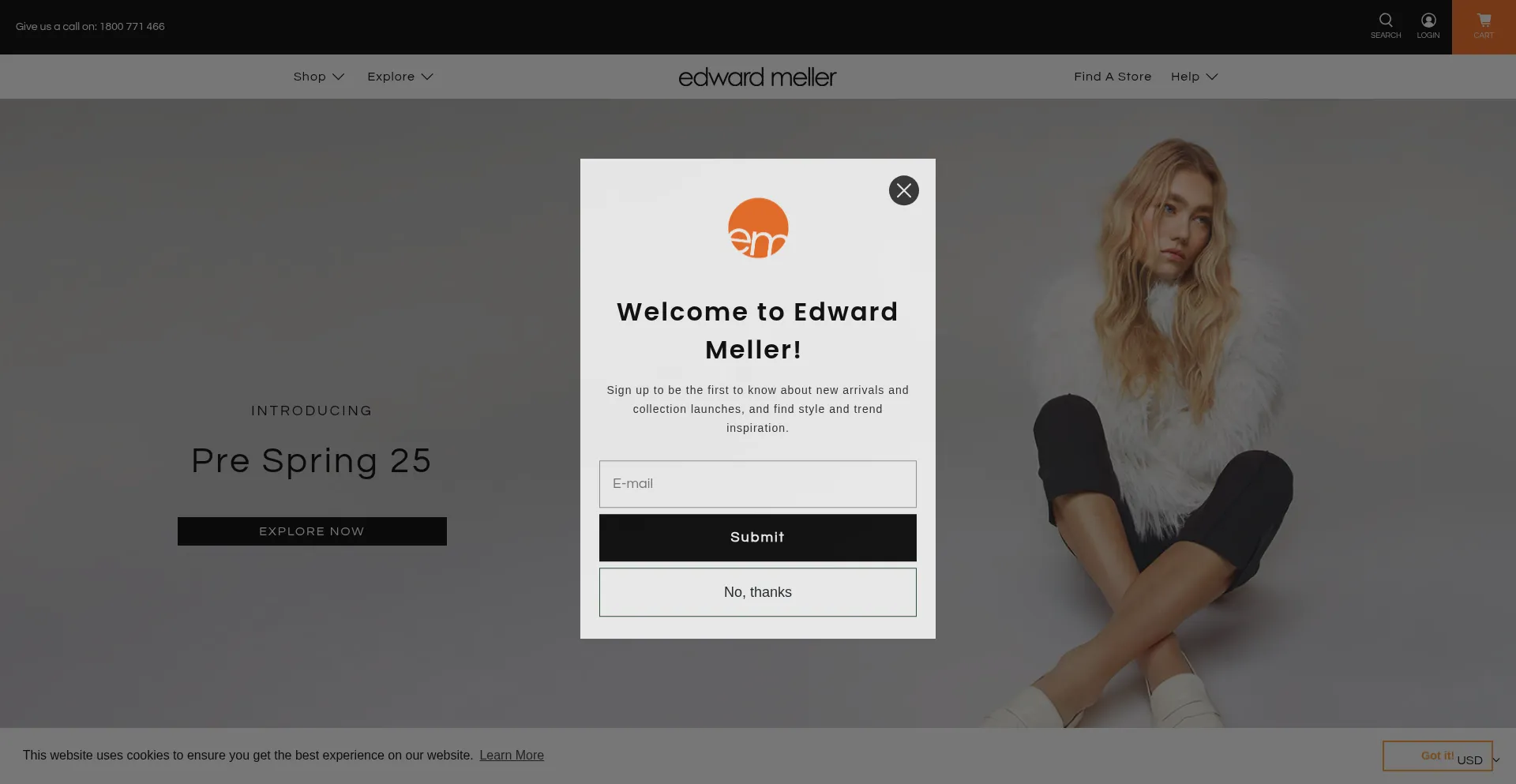 Website screenshot of Edwardmeller.com.au