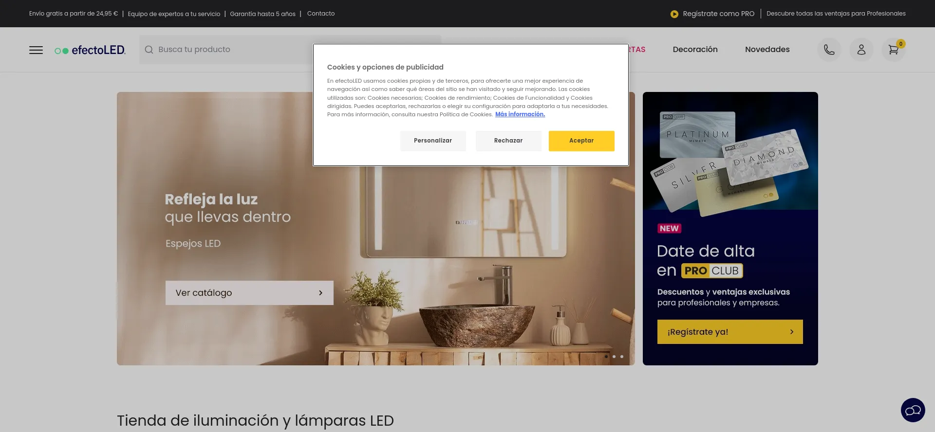 Efectoled.com Screenshot
